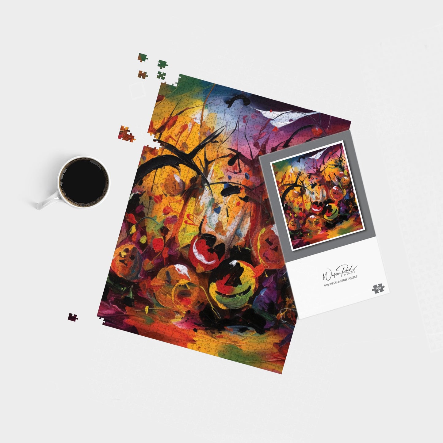 Abstract Halloween Painting Jigsaw Puzzle
