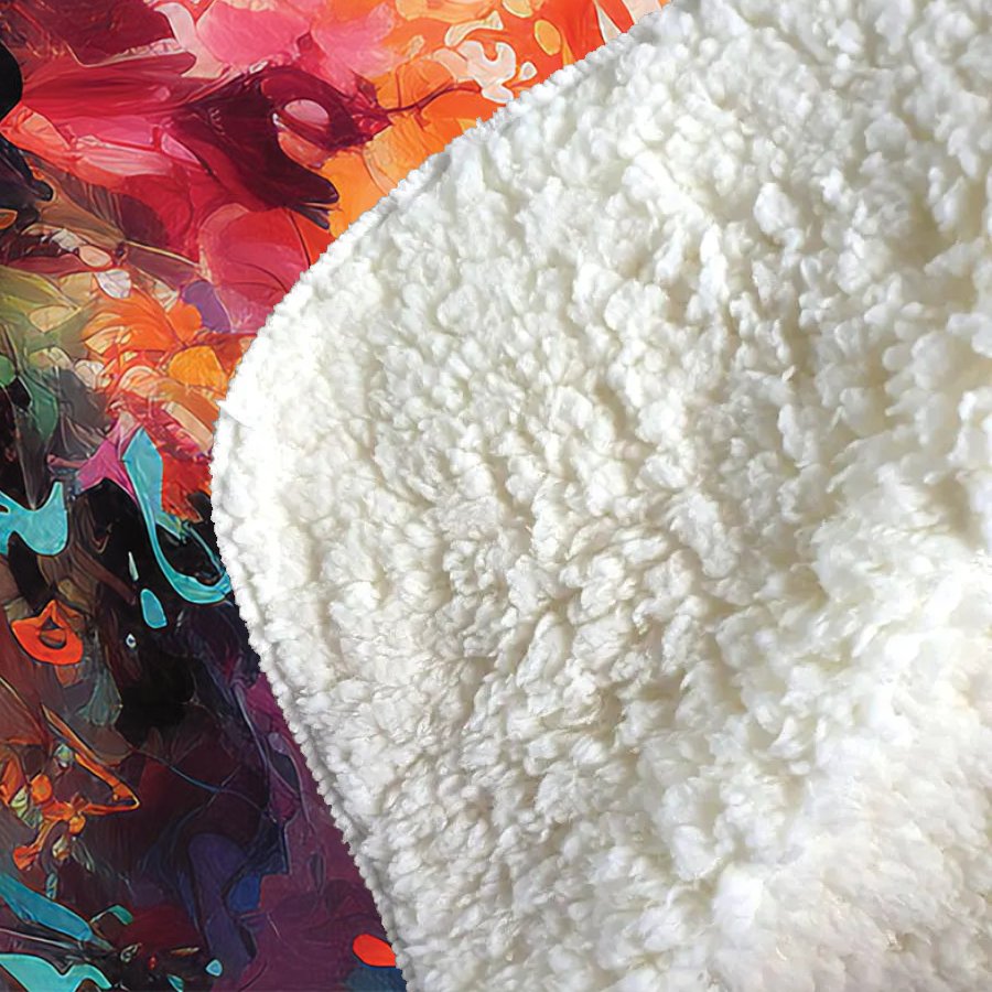 A Vibrant Abstract Painting Of Halloween Sherpa Blanket