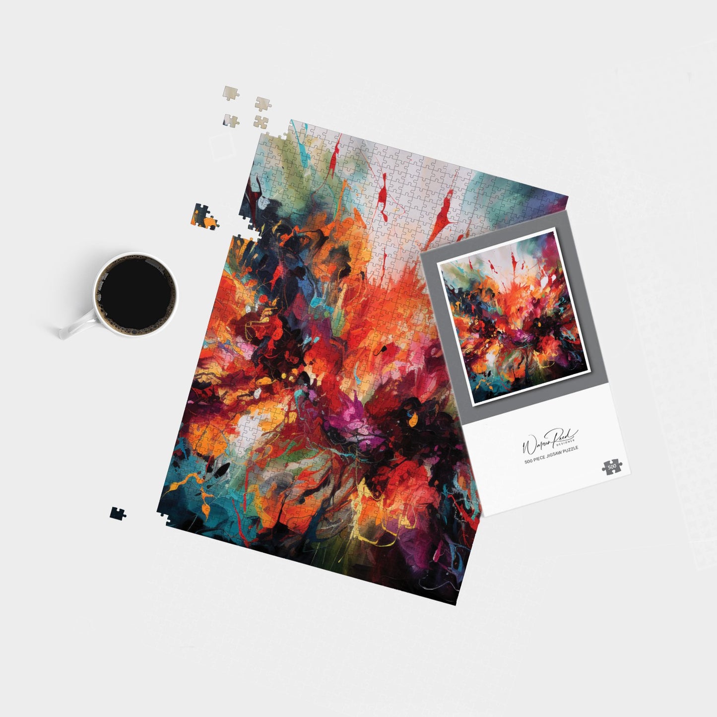 A Vibrant Abstract Painting Of Halloween Jigsaw Puzzle