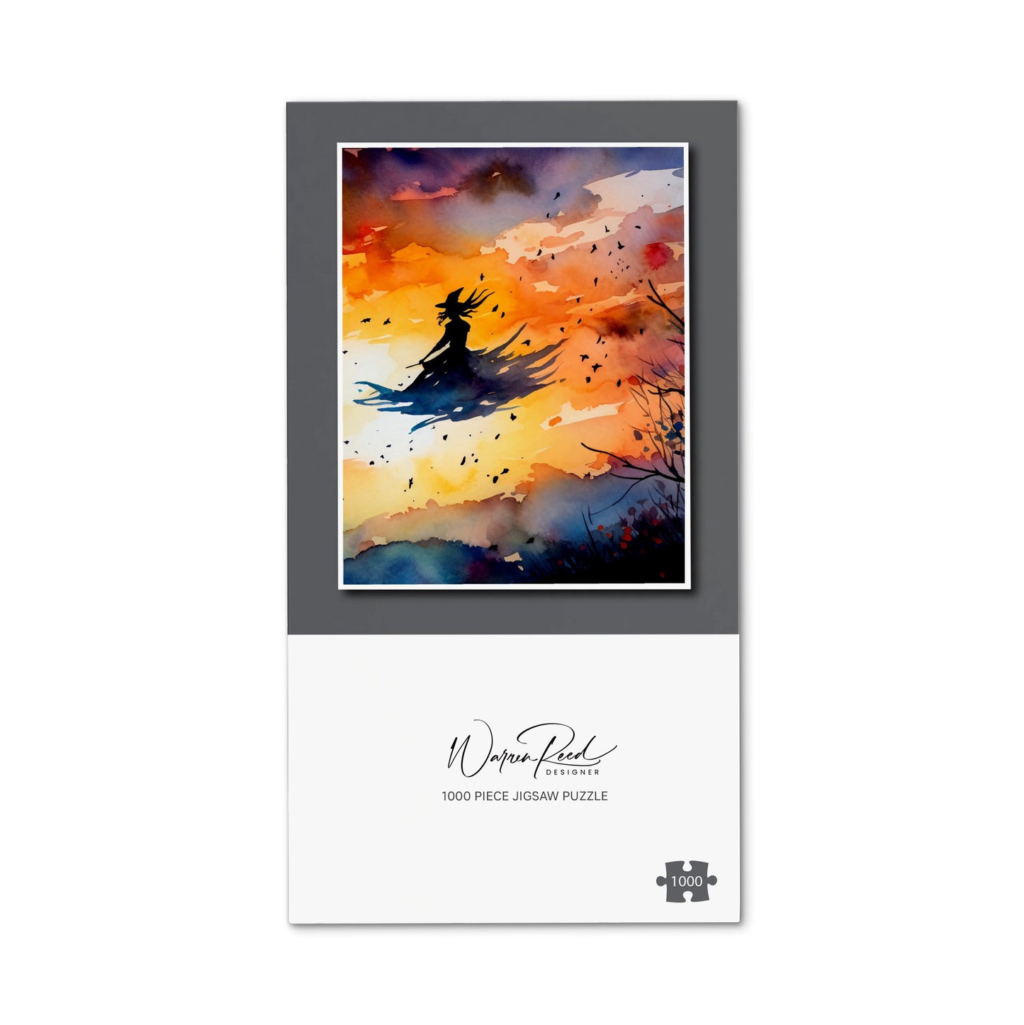 A Watercolor Graceful Witch Jigsaw Puzzle