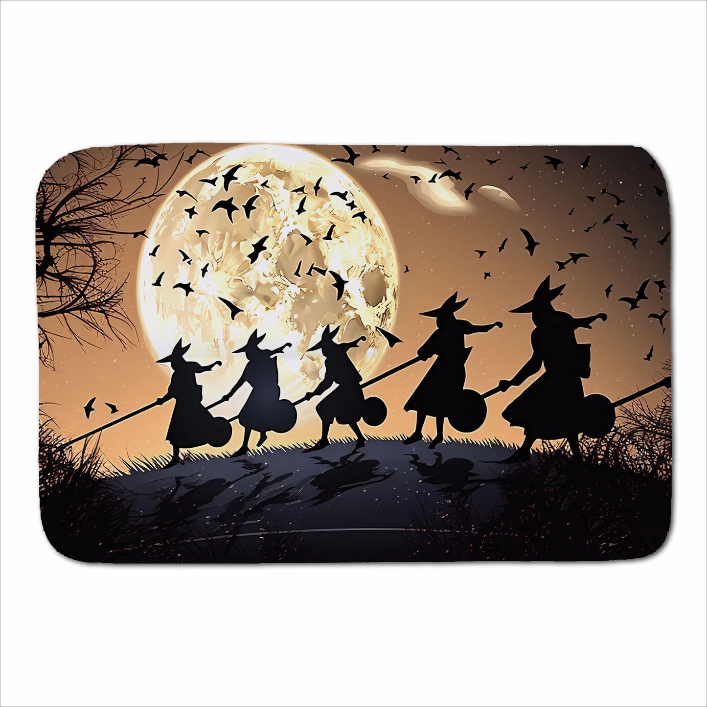 Witches Riding Broomsticks Sherpa Blanket