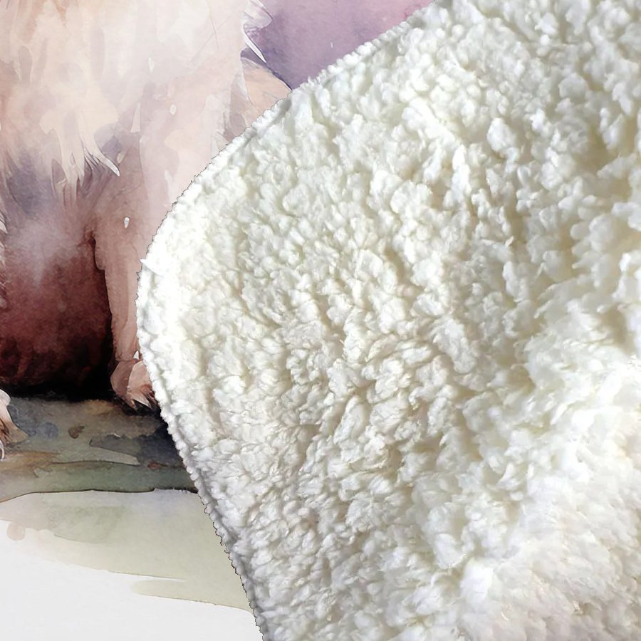 Whimsical Watercolour Easter Bunny Sherpa Blanket
