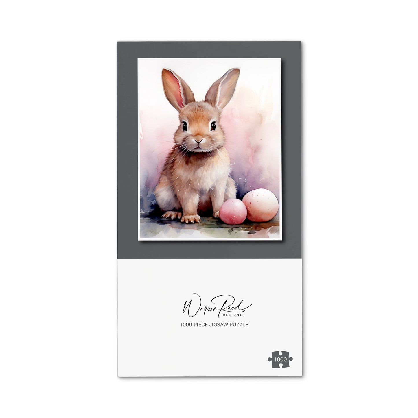 Whimsical Watercolour Easter Bunny Jigsaw Puzzle