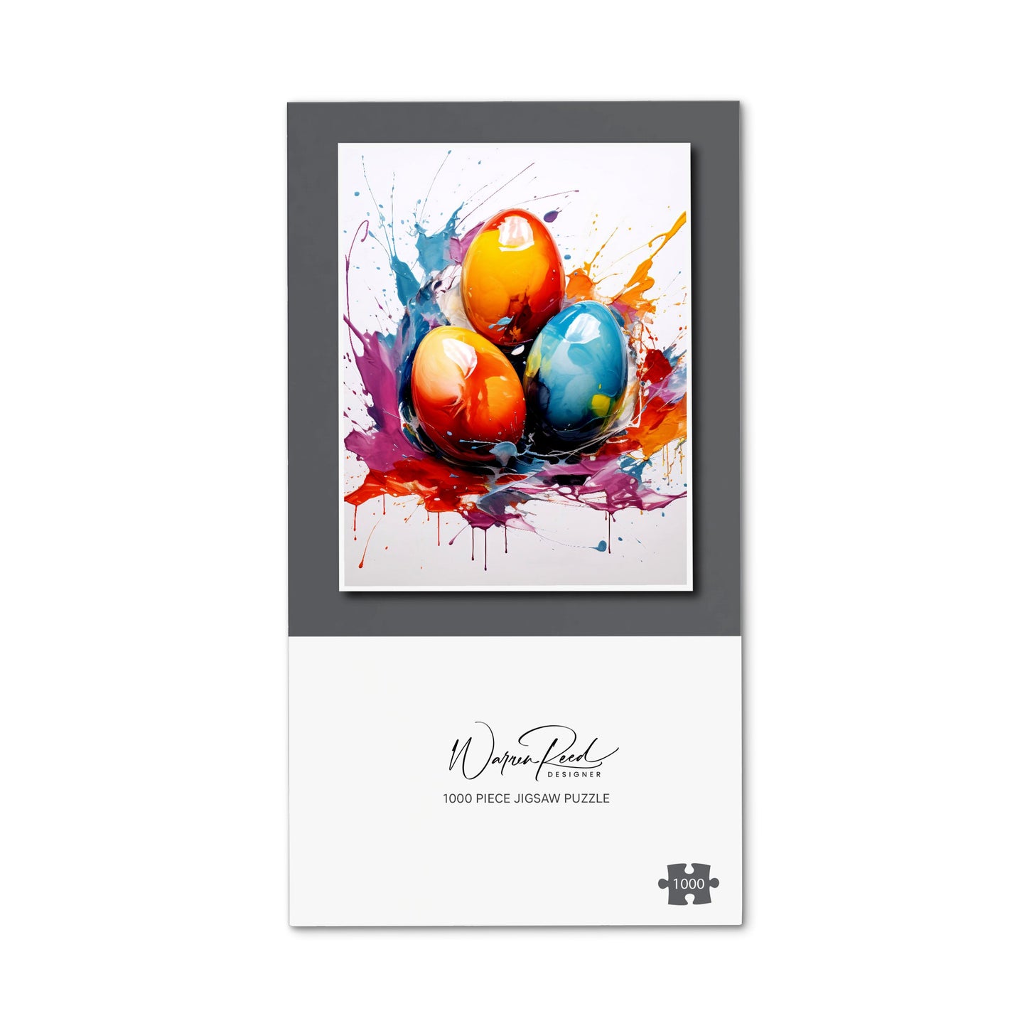 Watercolour Splashart Easter Eggs Jigsaw Puzzle