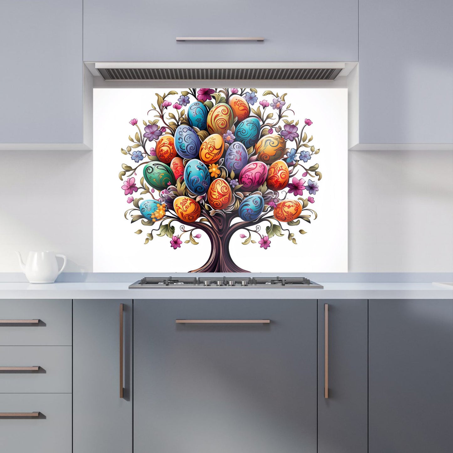 A Magical Easter Egg Tree Kitchen Splashback