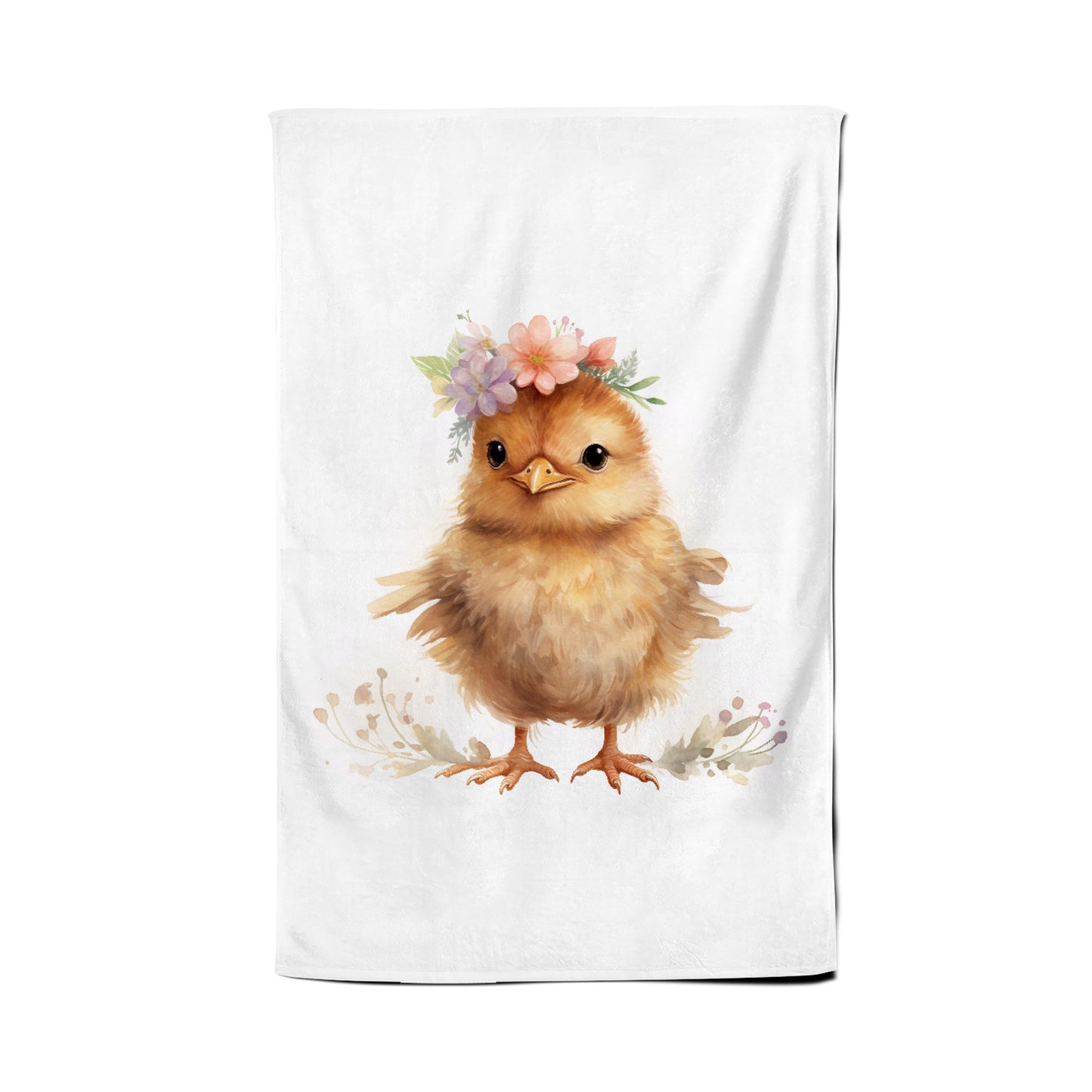 Watercolour, Cute Easter Chick Tea Towel