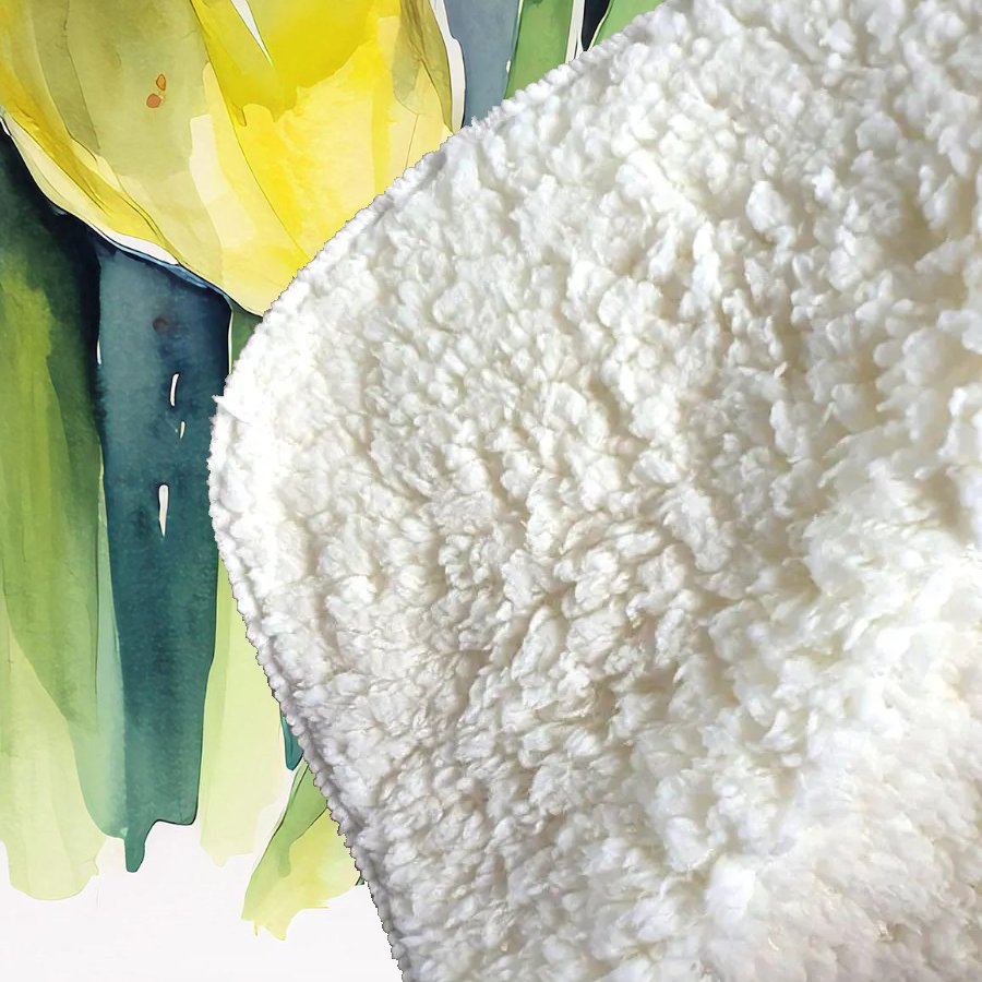 Watercolour Daffodil Sherpa Blanket