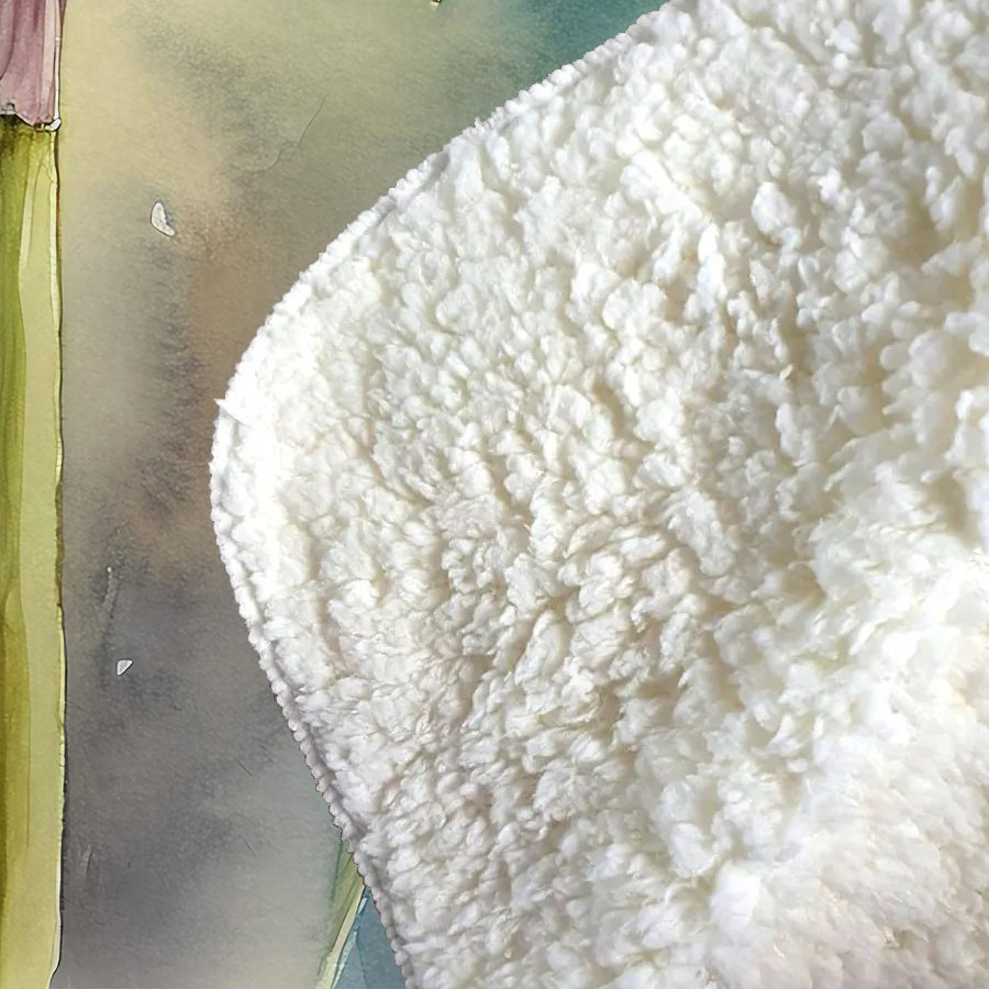 Daffodil Watercolour Sherpa Blanket