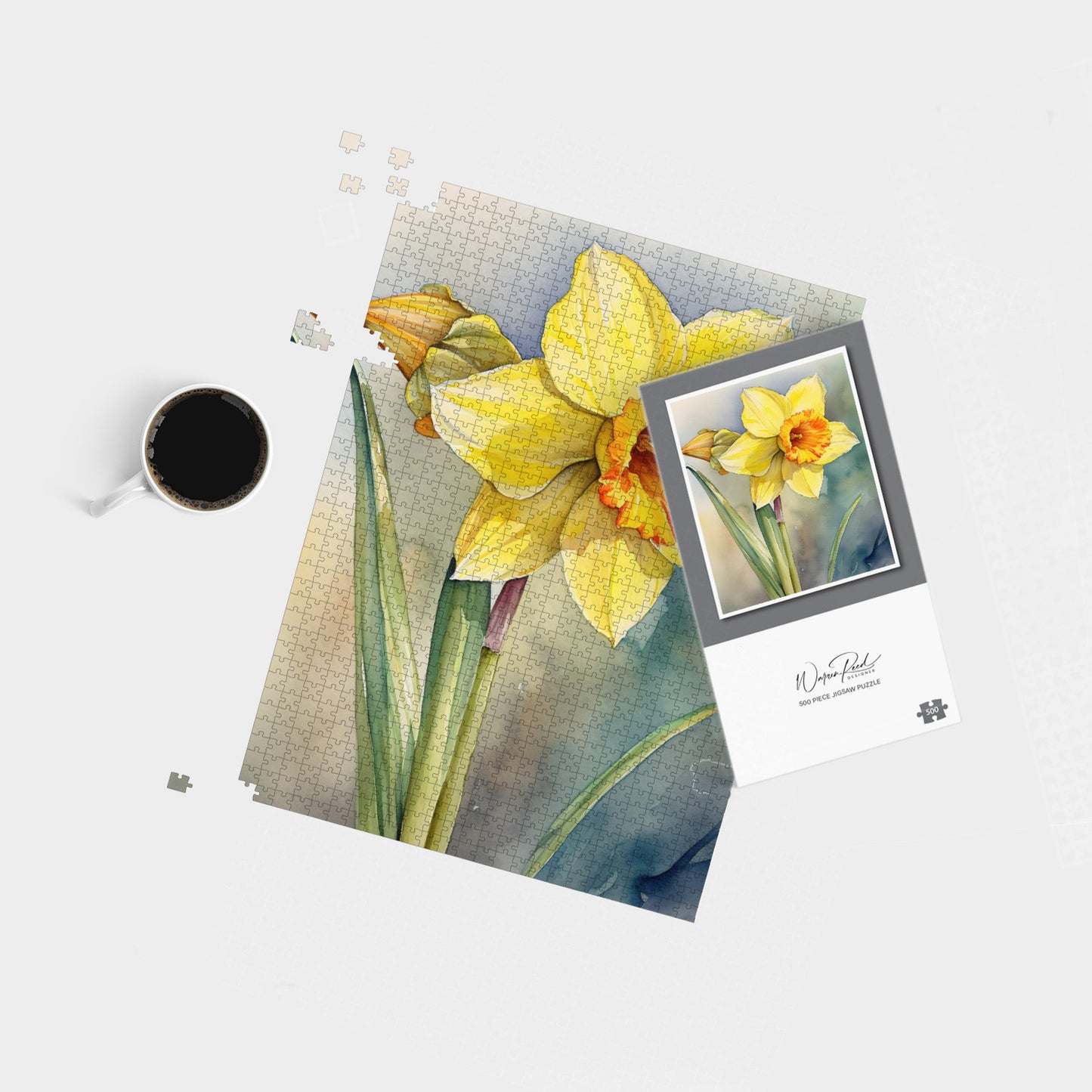 Daffodil Watercolour Jigsaw Puzzle