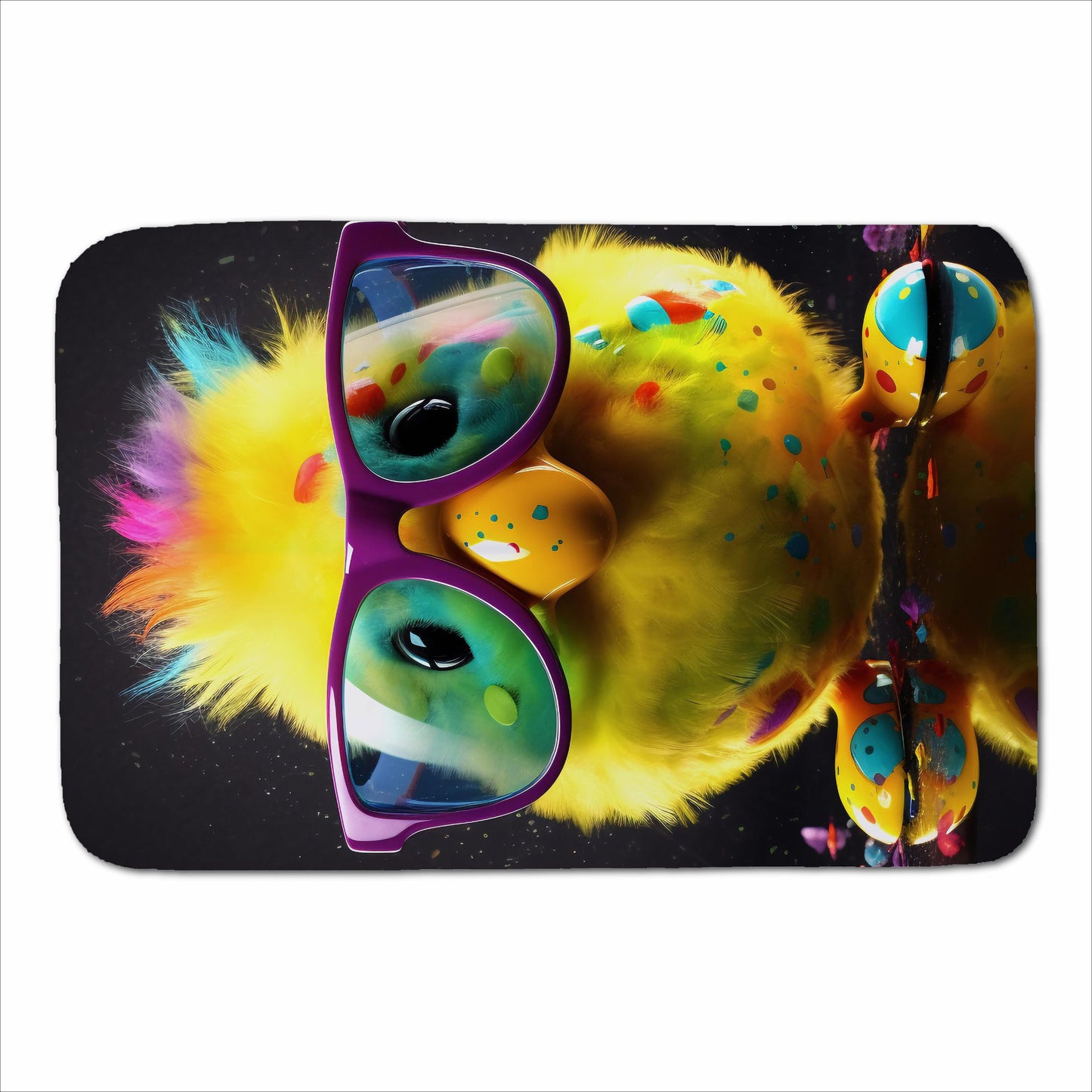 Funky Easter Chick With Glasses Sherpa Blanket