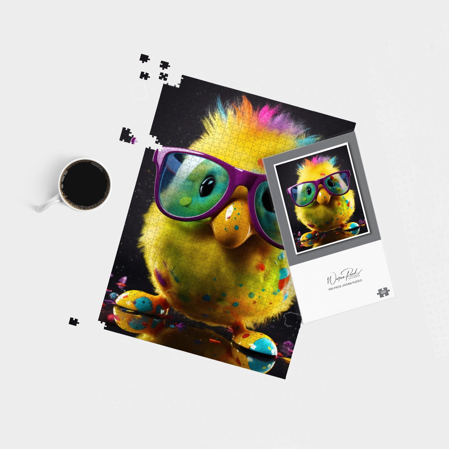 Funky Easter Chick With Glasses Jigsaw Puzzle