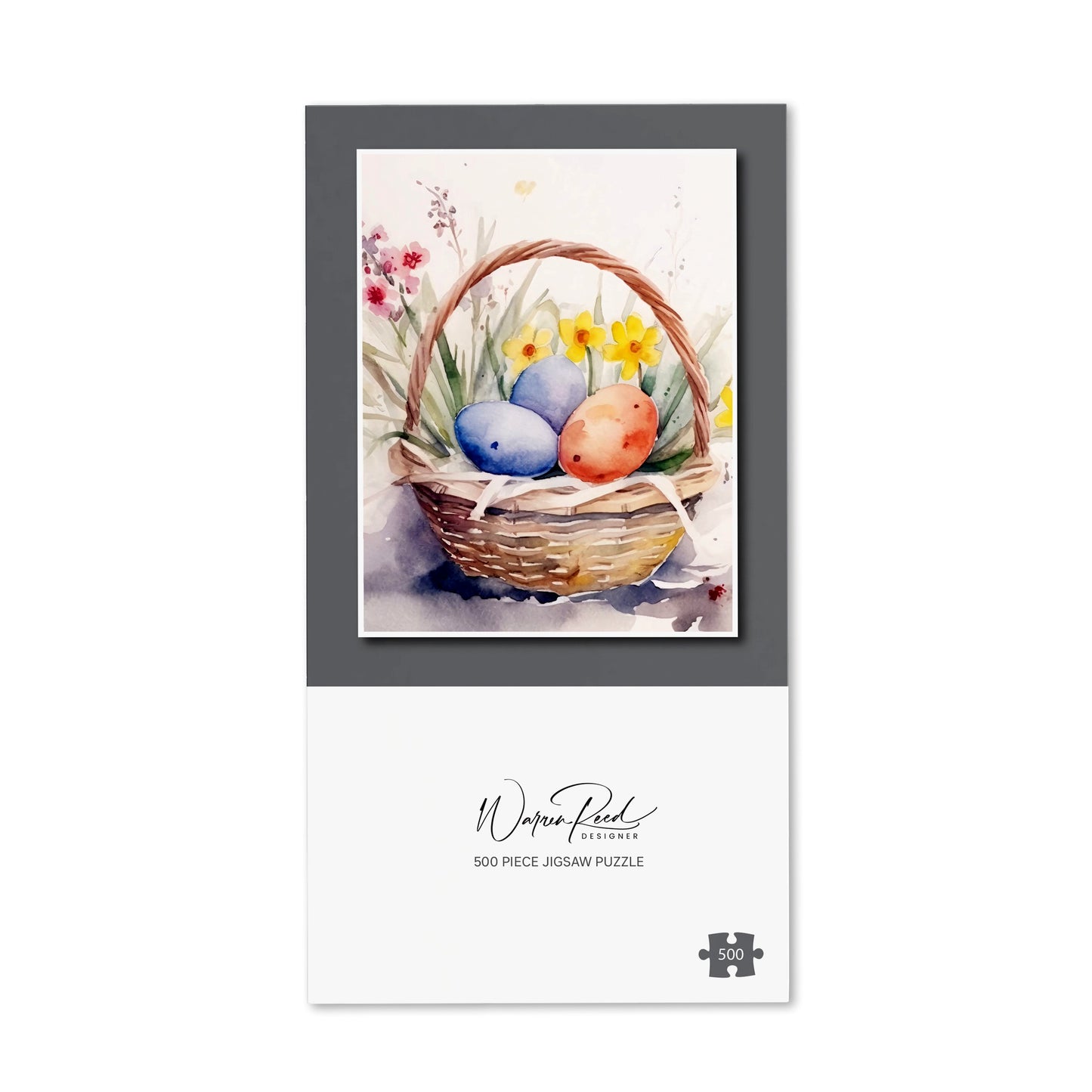 Watercolour Easter Basket Jigsaw Puzzle