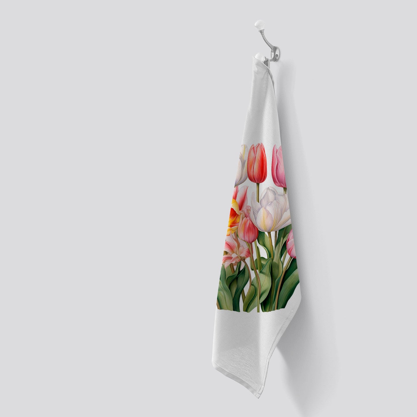 Spring Tuplips In Bloom Tea Towel