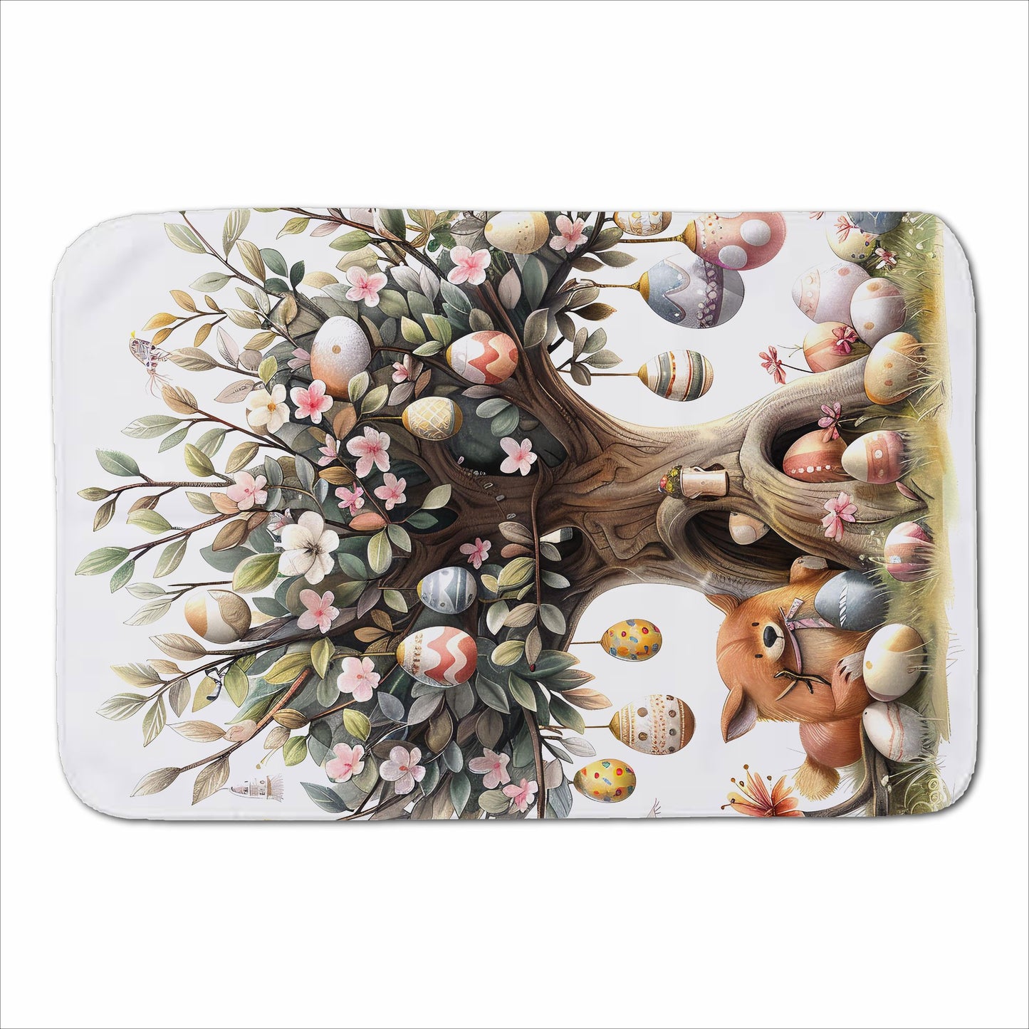 Easter Egg Tree Sherpa Blanket