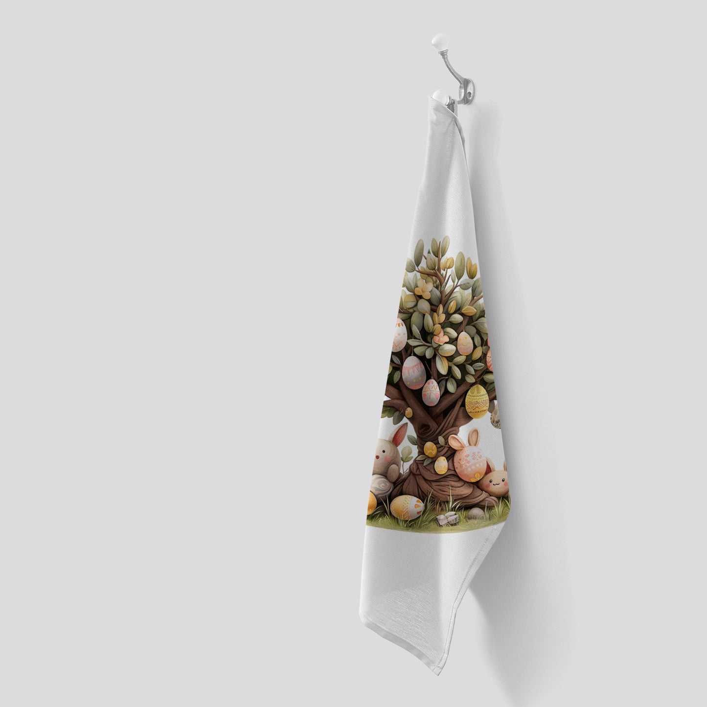 Easter Egg Tree Design Tea Towel