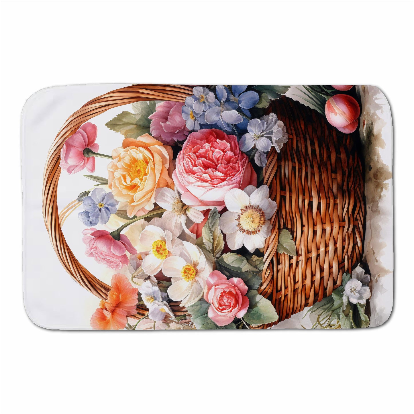 Victorian Easter Basket Watercolour Sherpa Blanket