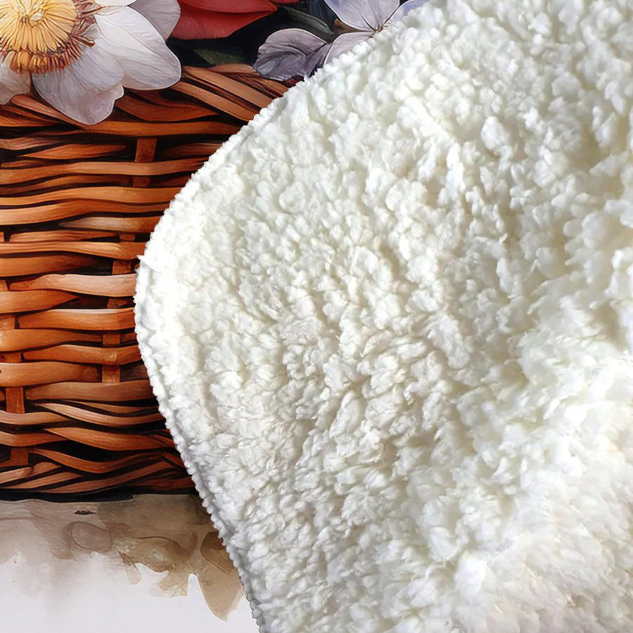 Victorian Easter Basket Watercolour Sherpa Blanket
