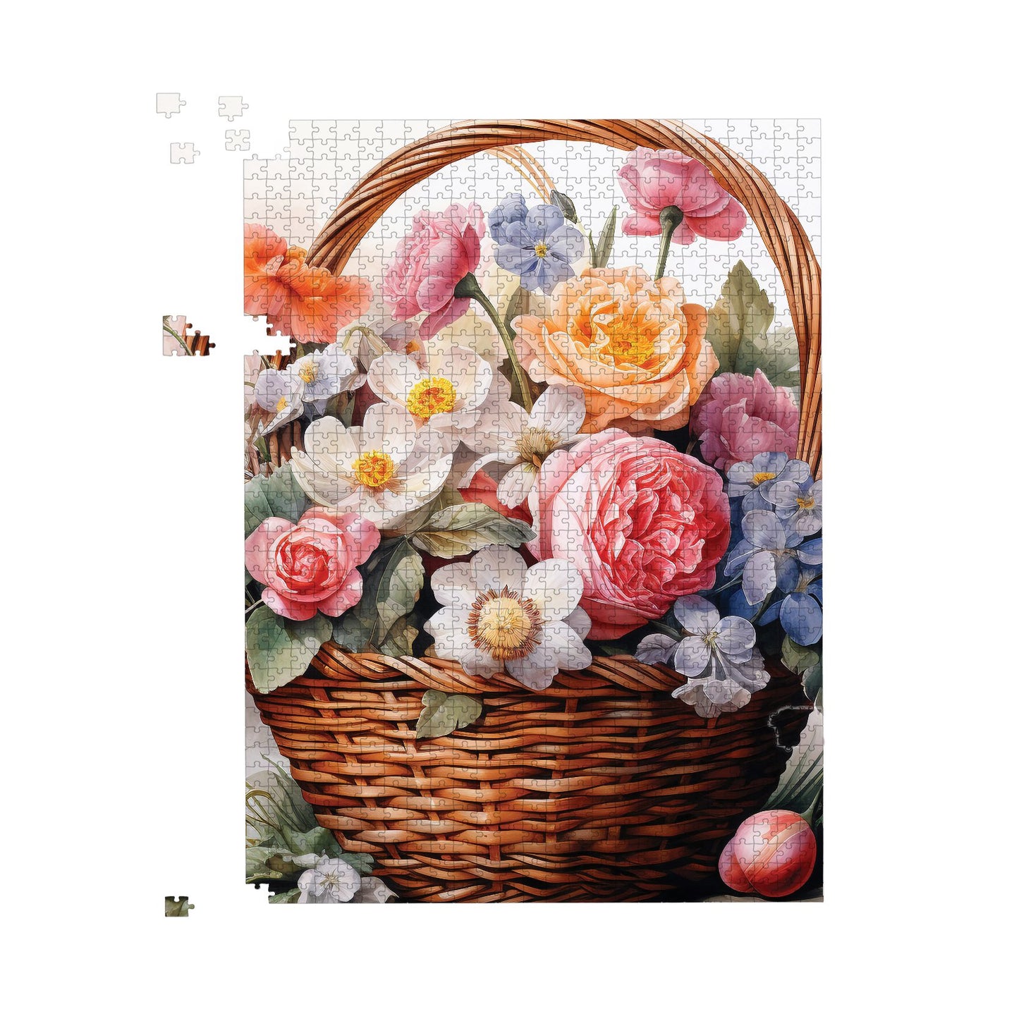 Victorian Easter Basket Watercolour Jigsaw Puzzle
