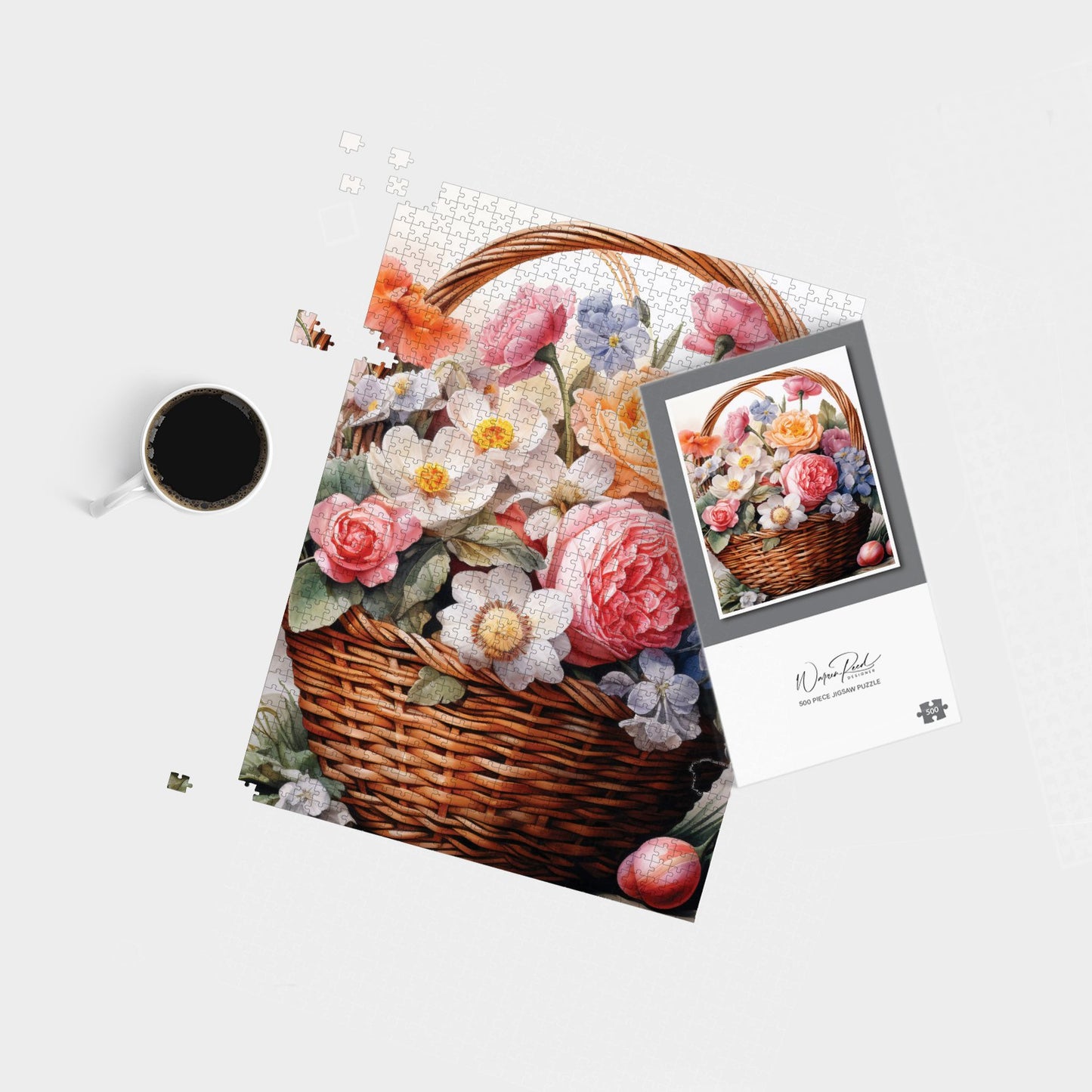 Victorian Easter Basket Watercolour Jigsaw Puzzle