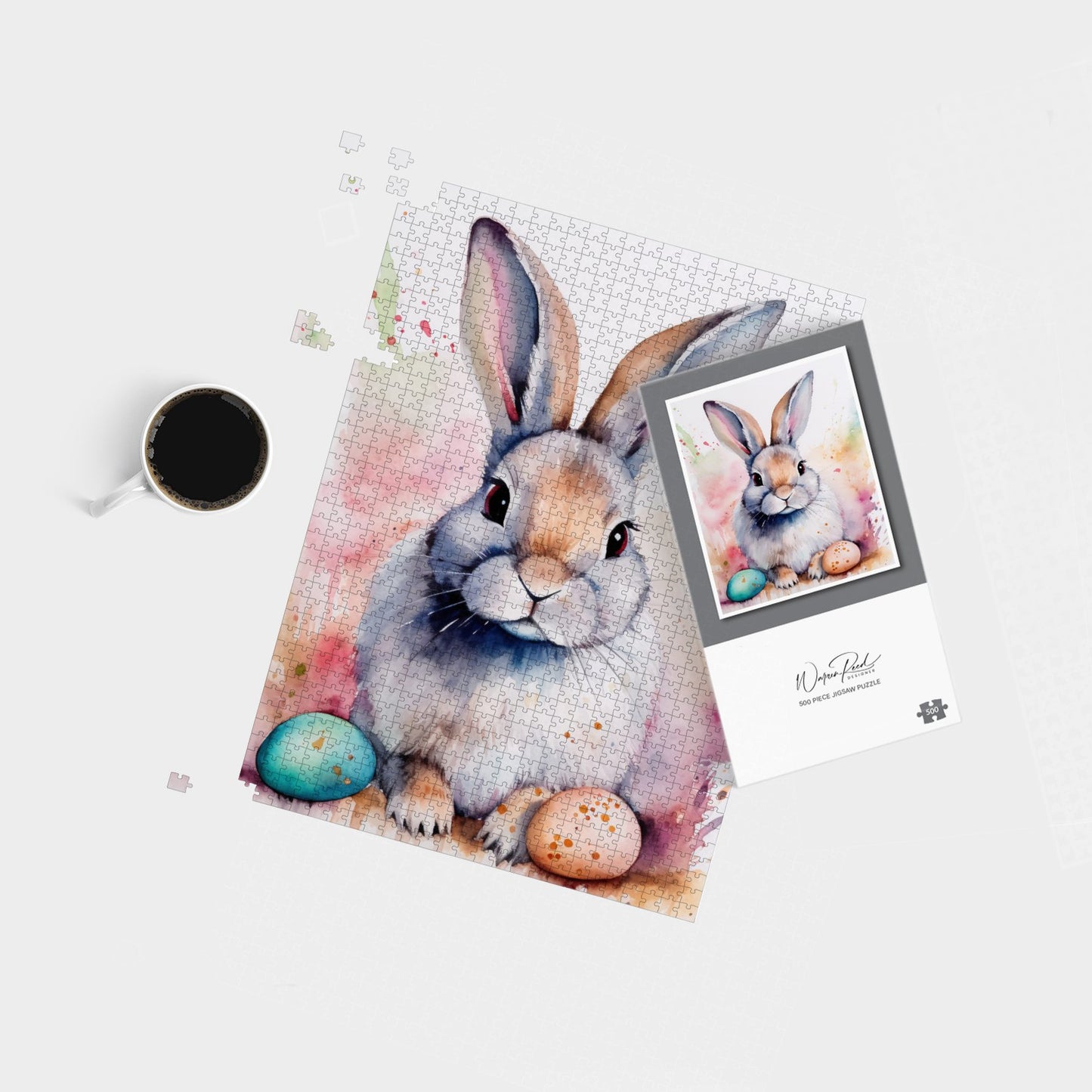 Easter Bunny Watercolour Jigsaw Puzzle