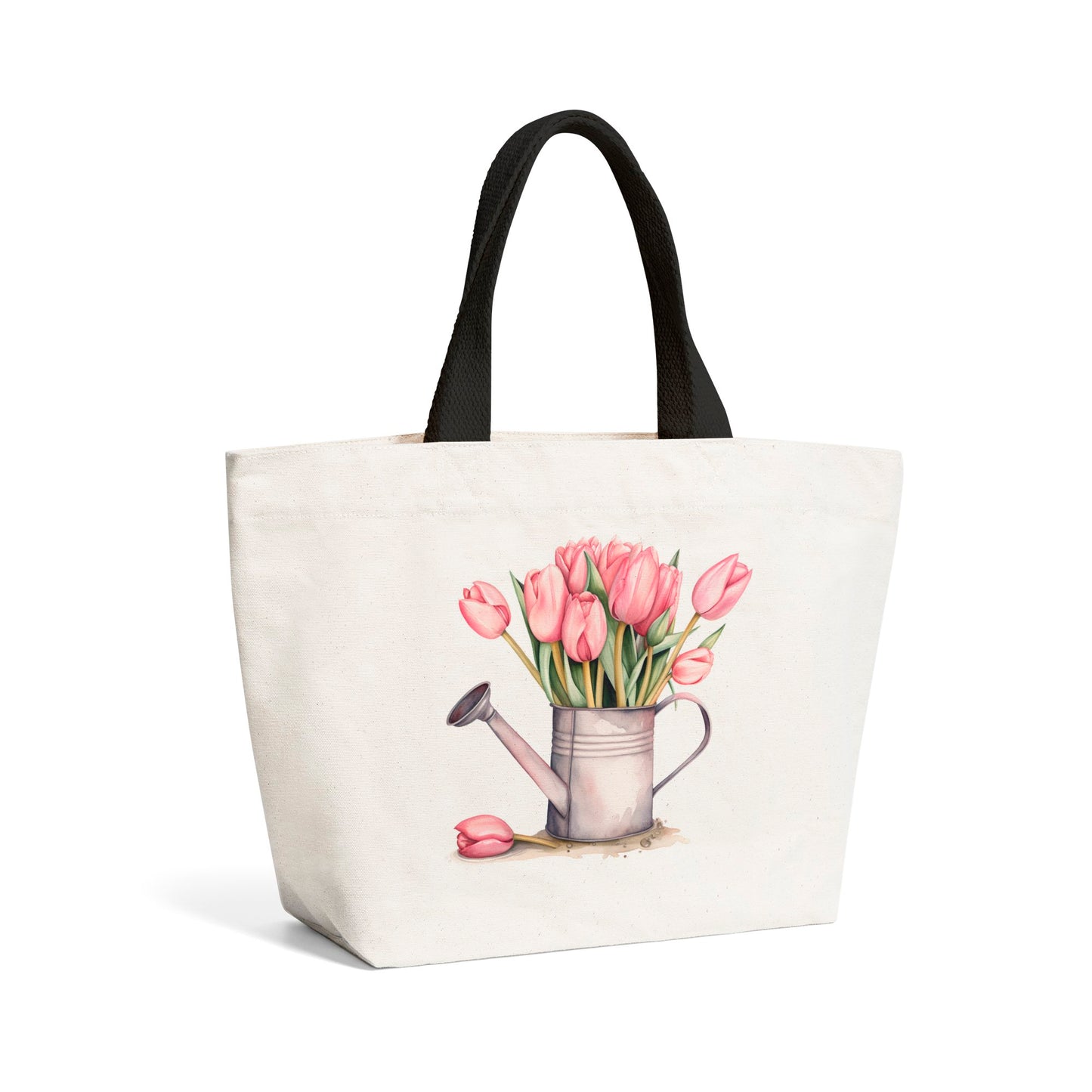 Tuplips In A Watering Can Watercolour Beach Shopper Tote Bag