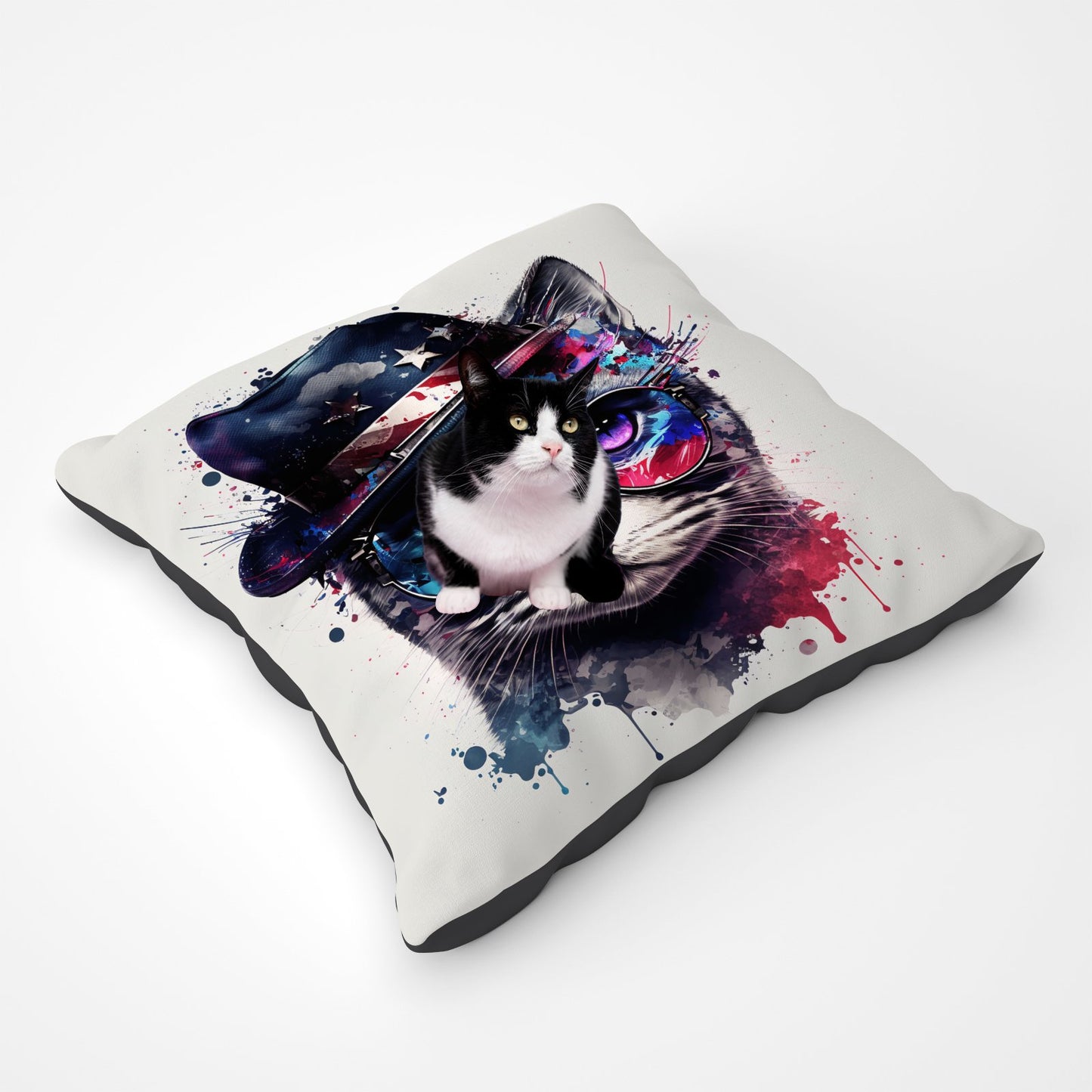 American Shorthair Cat Face Splashart Pet Bed