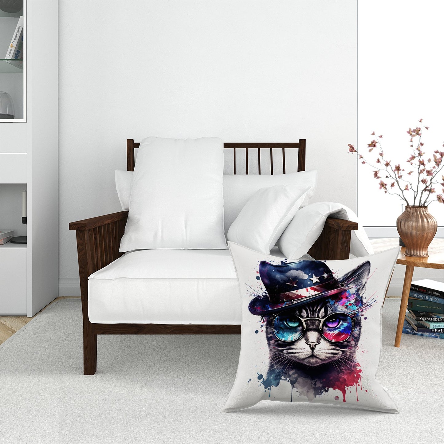 American Shorthair Cat Face Splashart Pet Bed