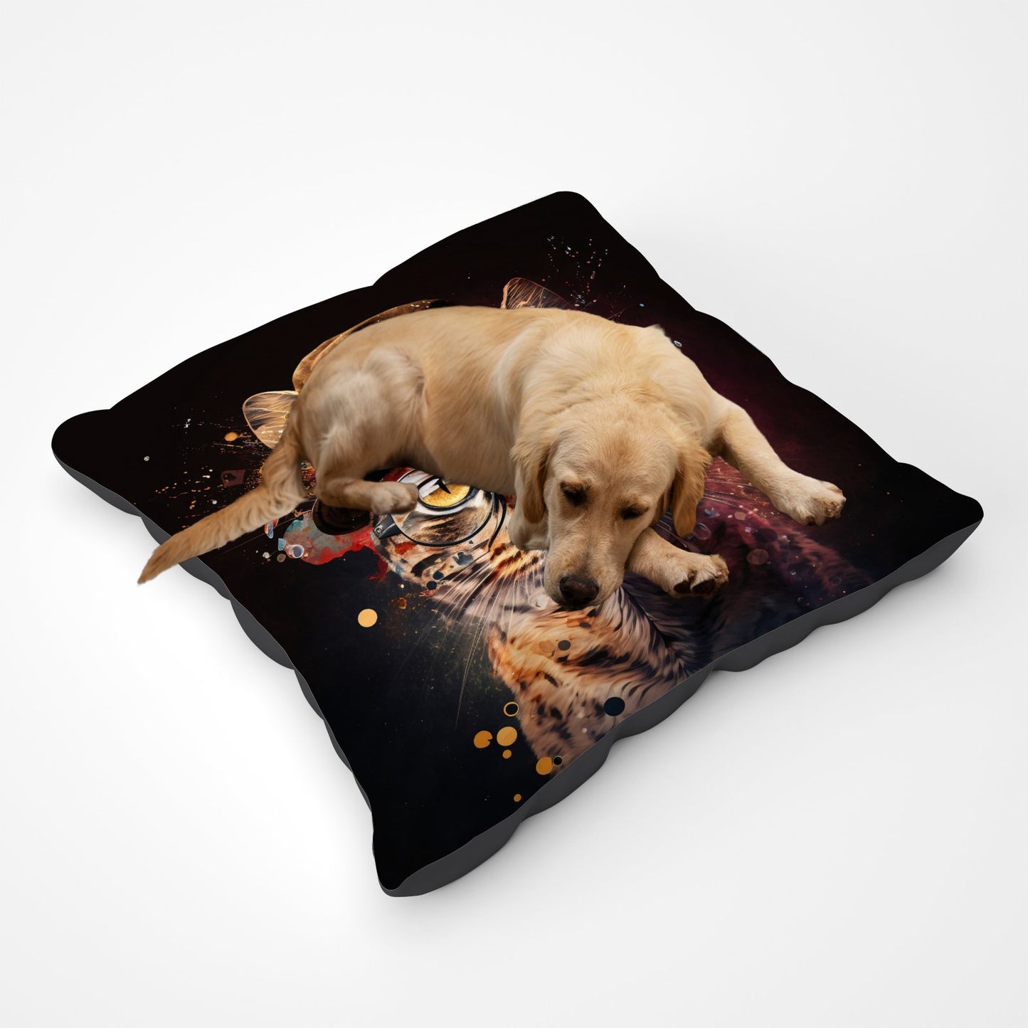 Bengal Cat With Glasses Splashart Pet Bed