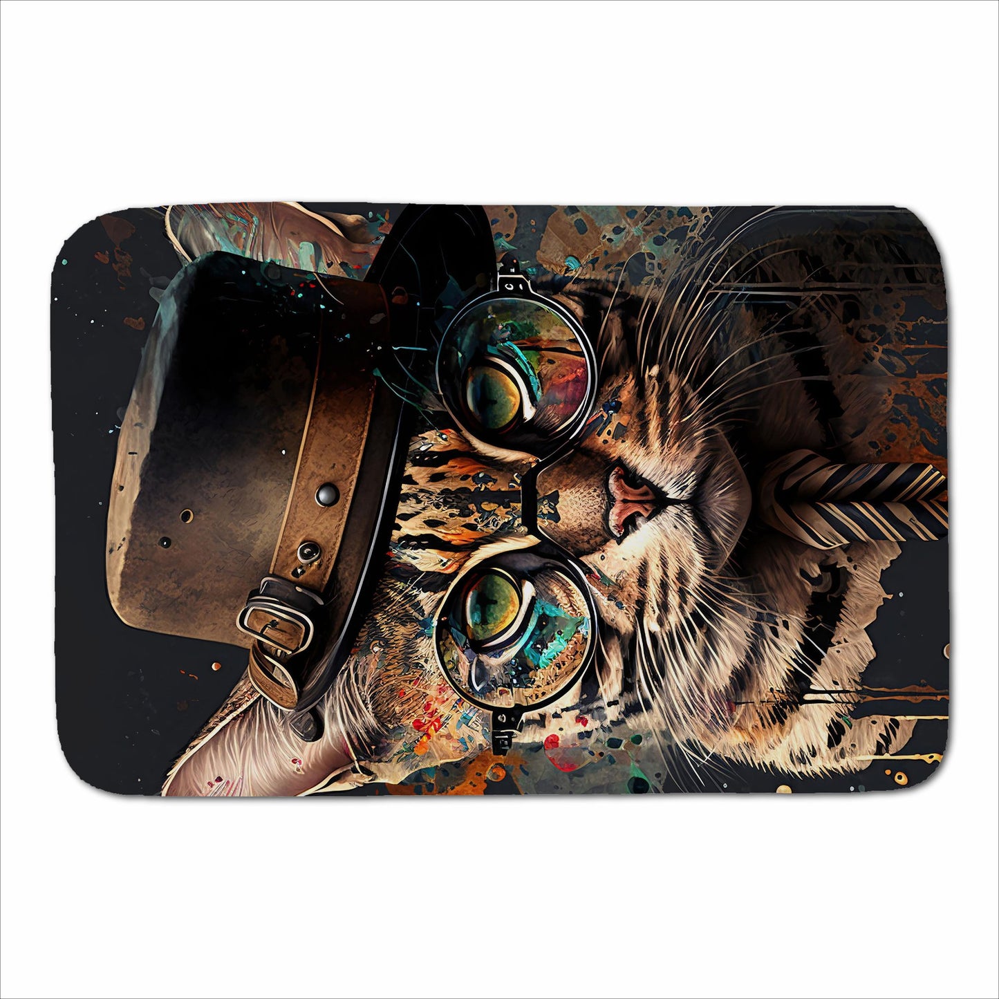 Bengal Cat With Glasses Sherpa Blanket