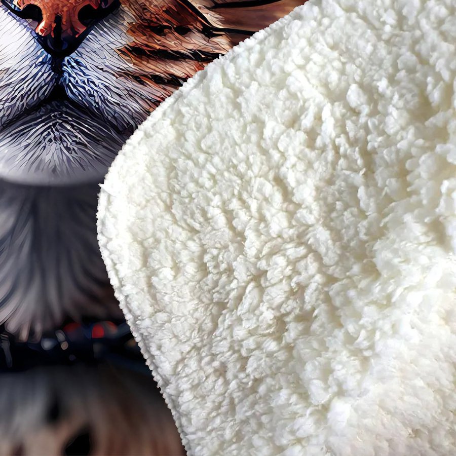 Bengal Cat Face With Splashart Sherpa Blanket