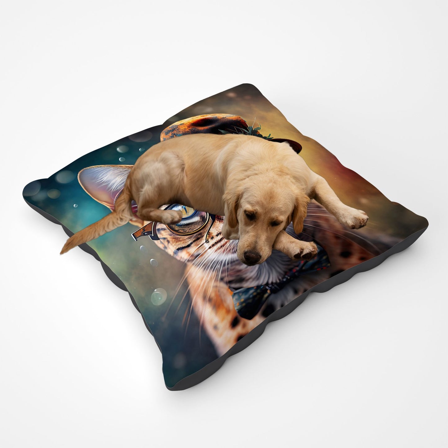 Bengal Cat Face With Splashart Pet Bed