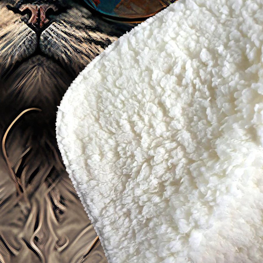 Birman Cat Face Splashart Sherpa Blanket