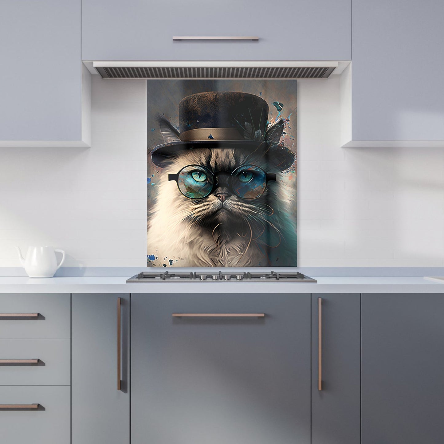 Birman Cat Face Splashart Kitchen Splashback