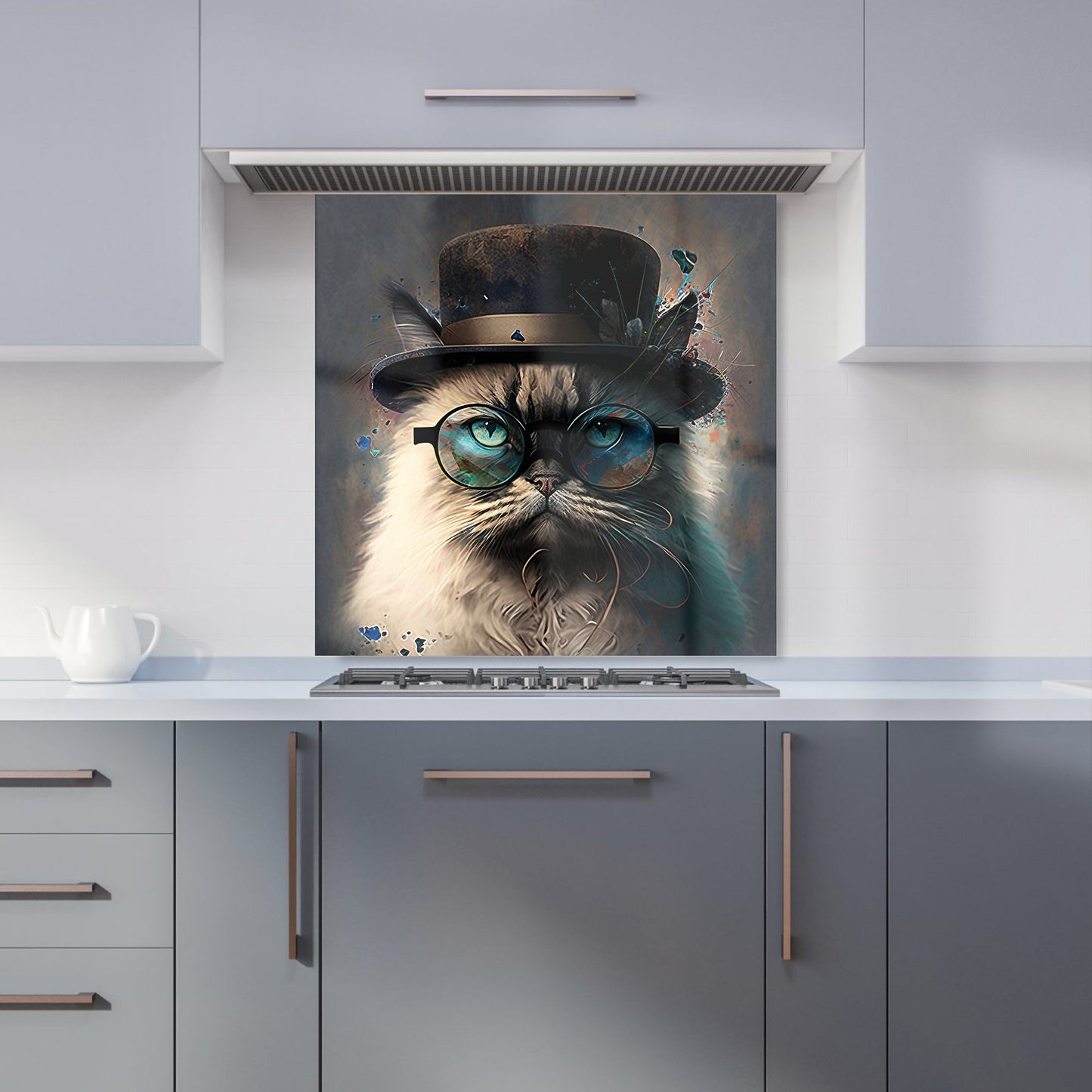 Birman Cat Face Splashart Kitchen Splashback