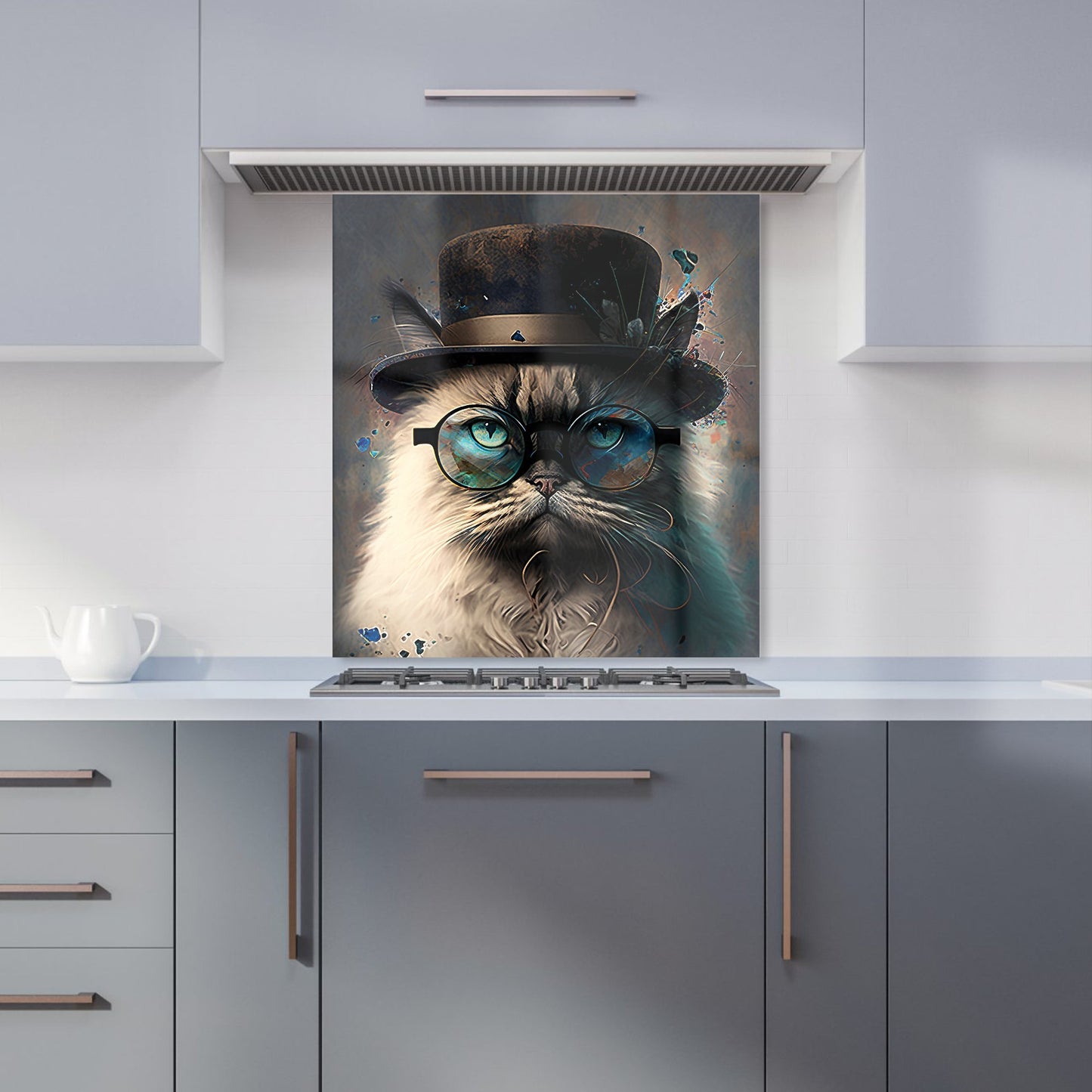 Birman Cat Face Splashart Kitchen Splashback