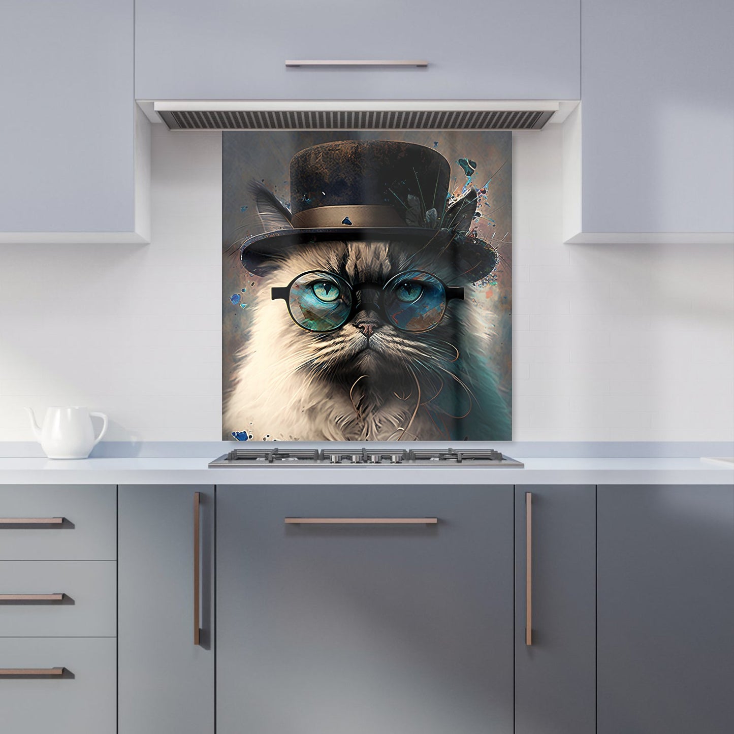 Birman Cat Face Splashart Kitchen Splashback
