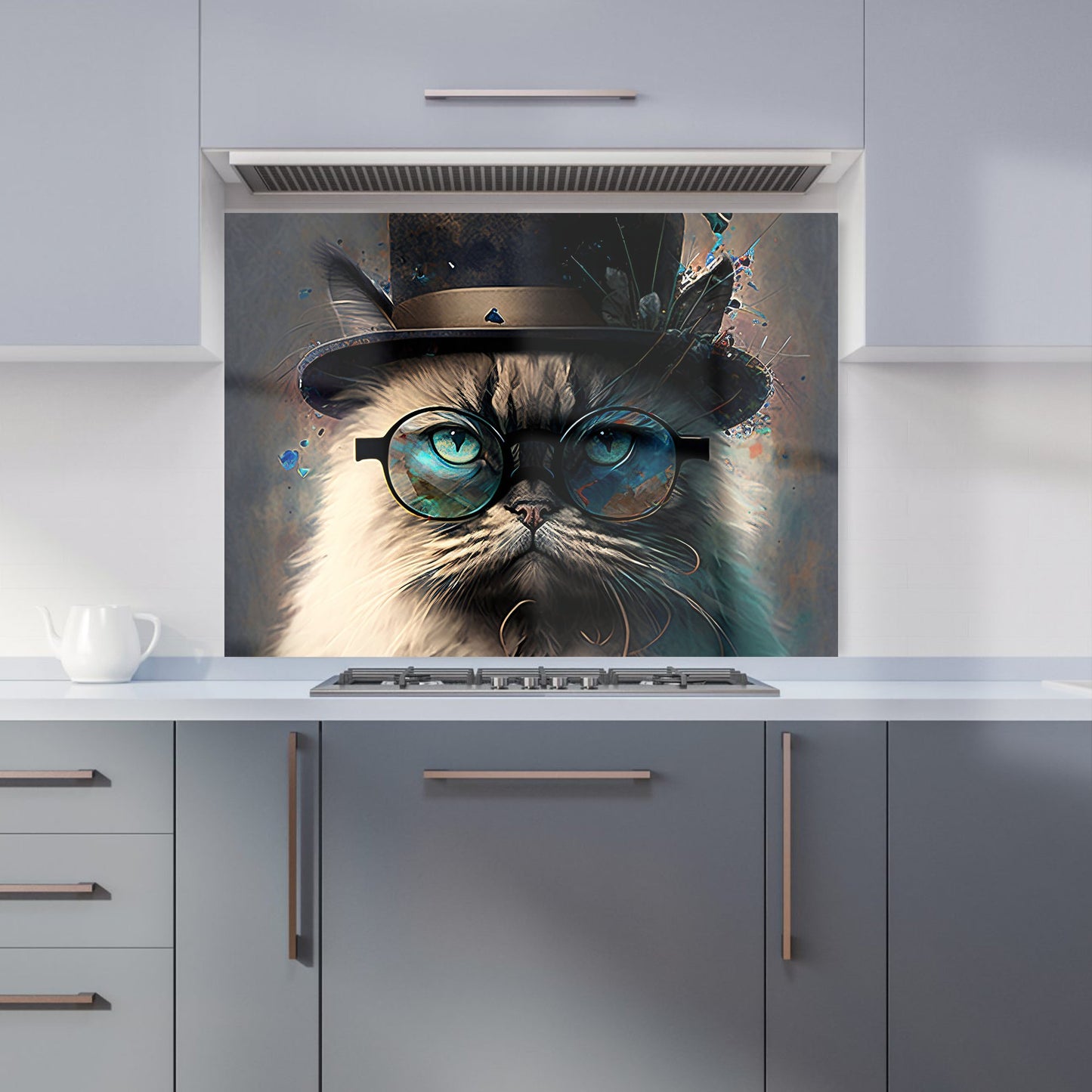 Birman Cat Face Splashart Kitchen Splashback