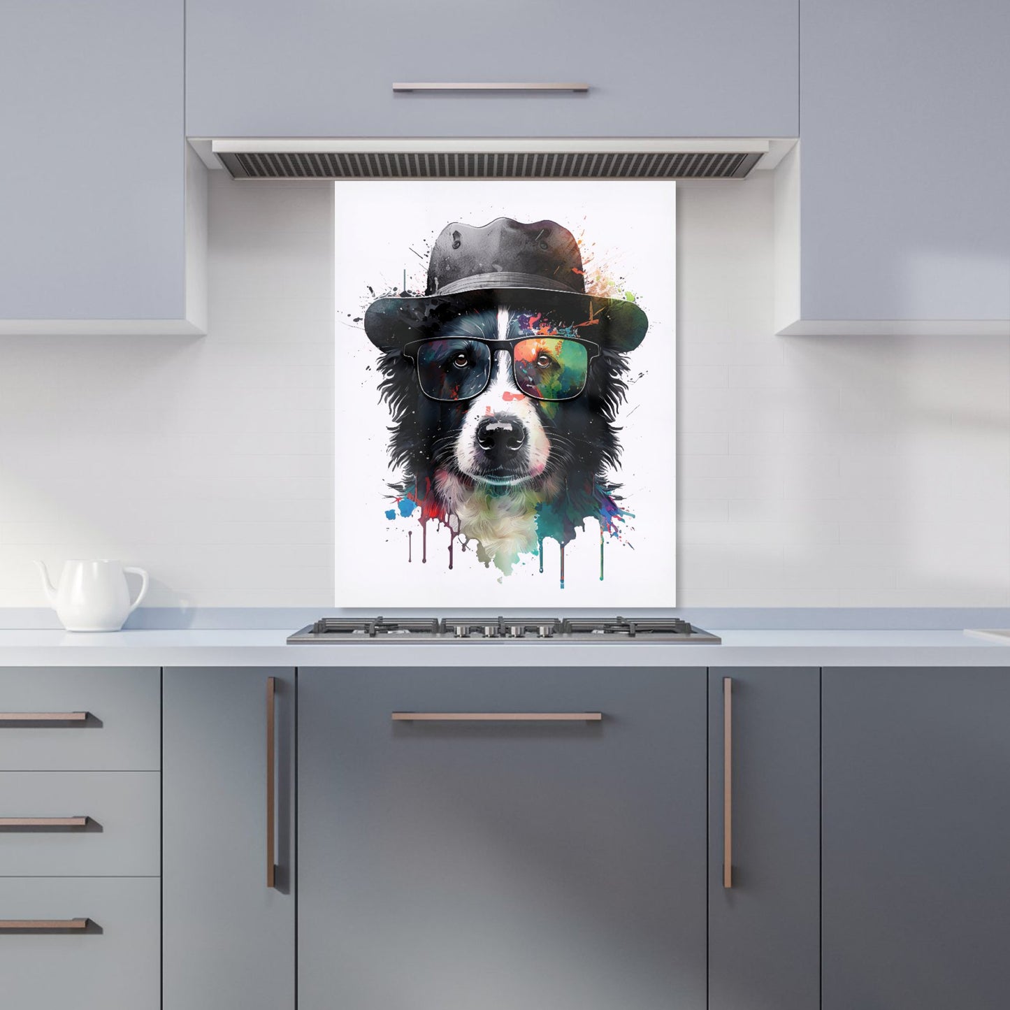 Border Collie Dog Splashart Kitchen Splashback