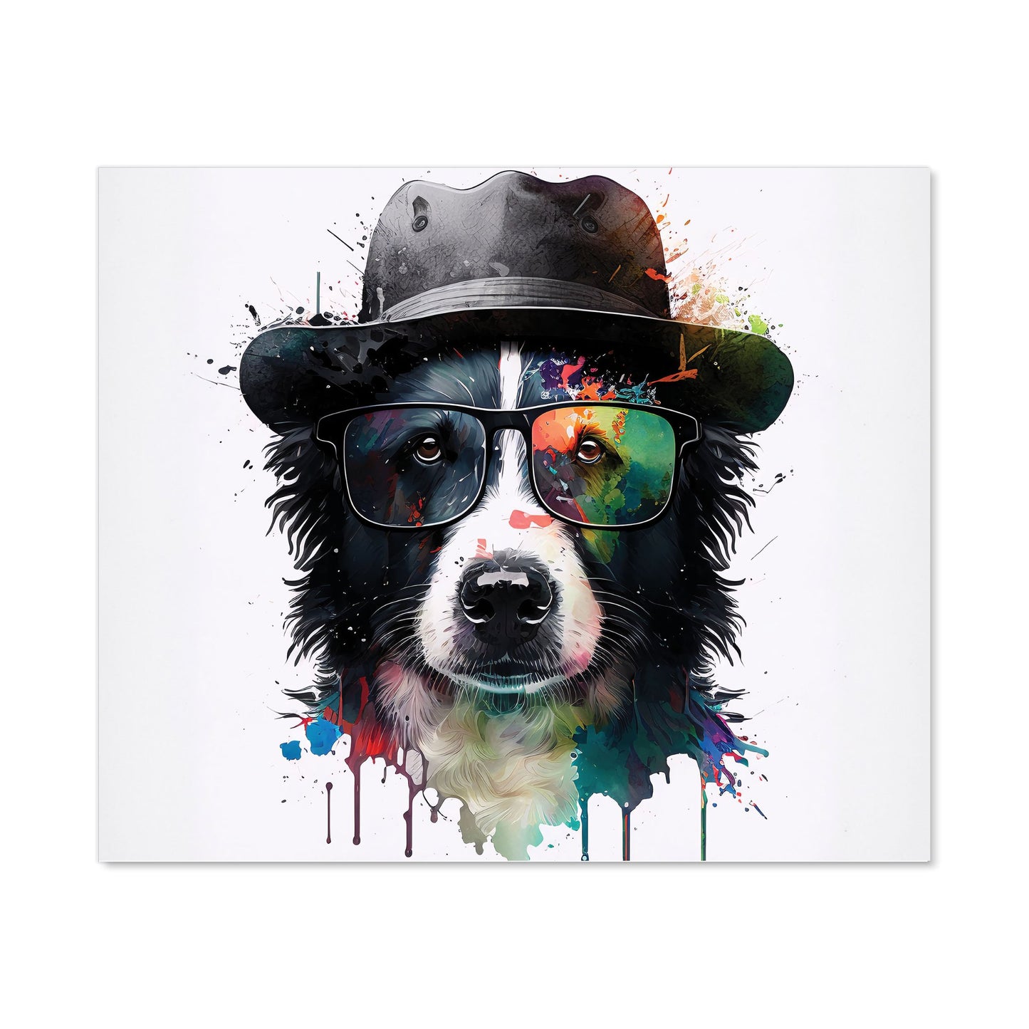Border Collie Dog Splashart Kitchen Splashback