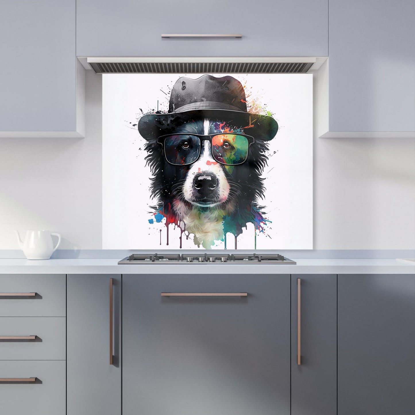 Border Collie Dog Splashart Kitchen Splashback