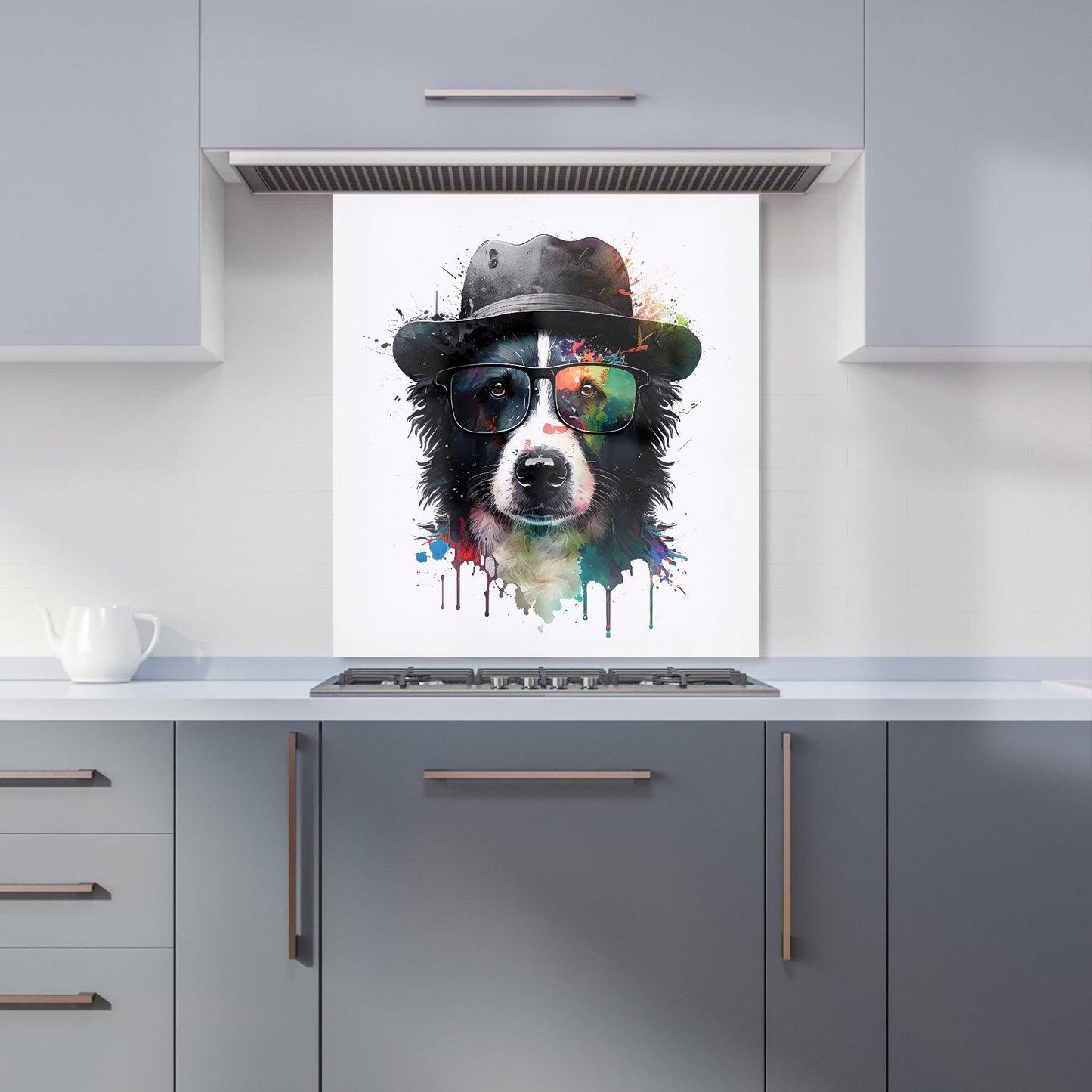 Border Collie Dog Splashart Kitchen Splashback