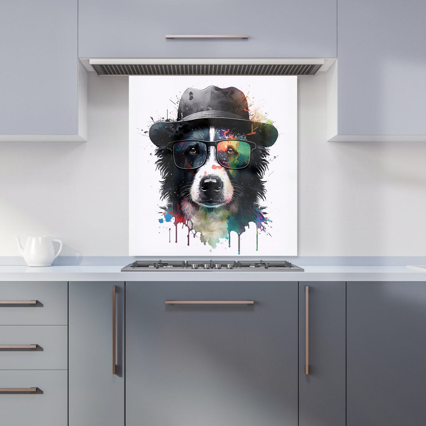 Border Collie Dog Splashart Kitchen Splashback