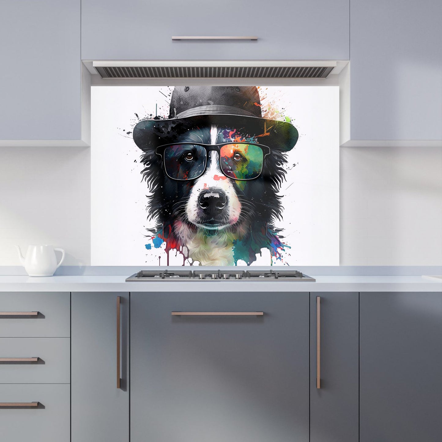 Border Collie Dog Splashart Kitchen Splashback