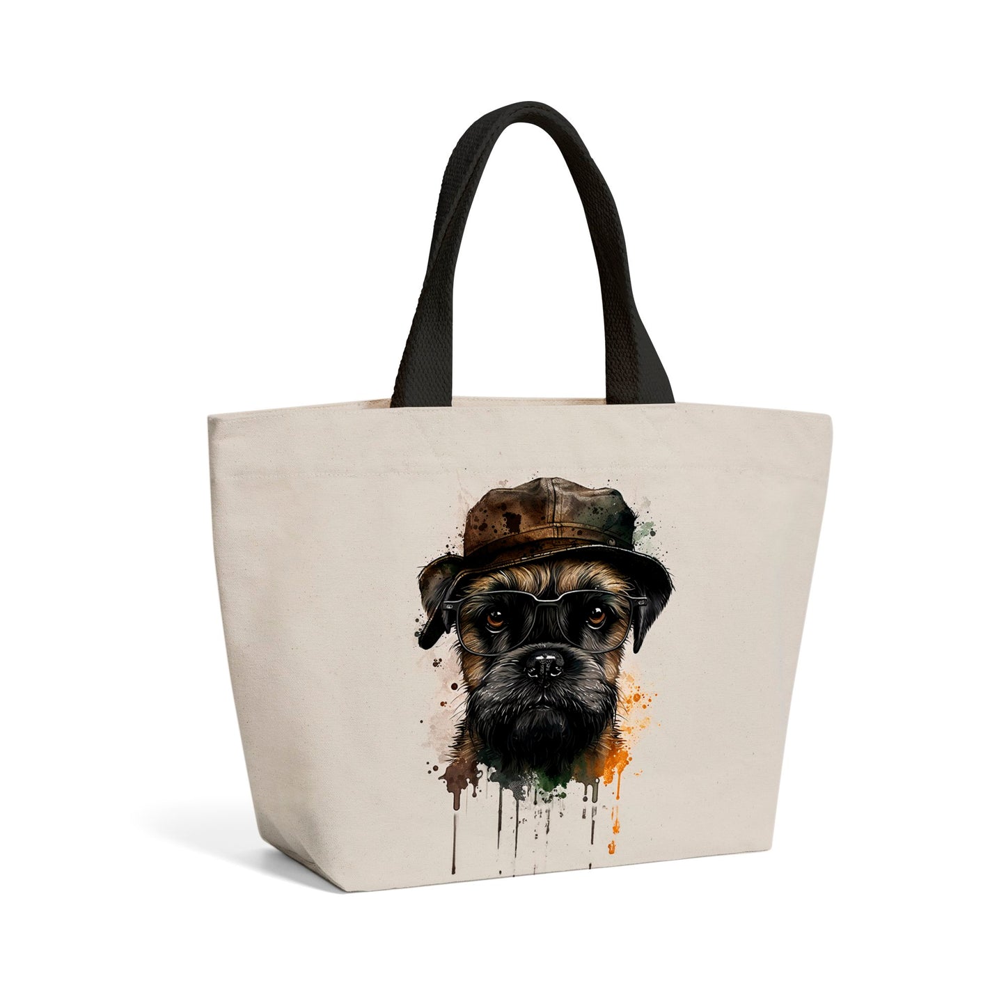 Border Terrier Dog Splashart Beach Shopper Tote Bag