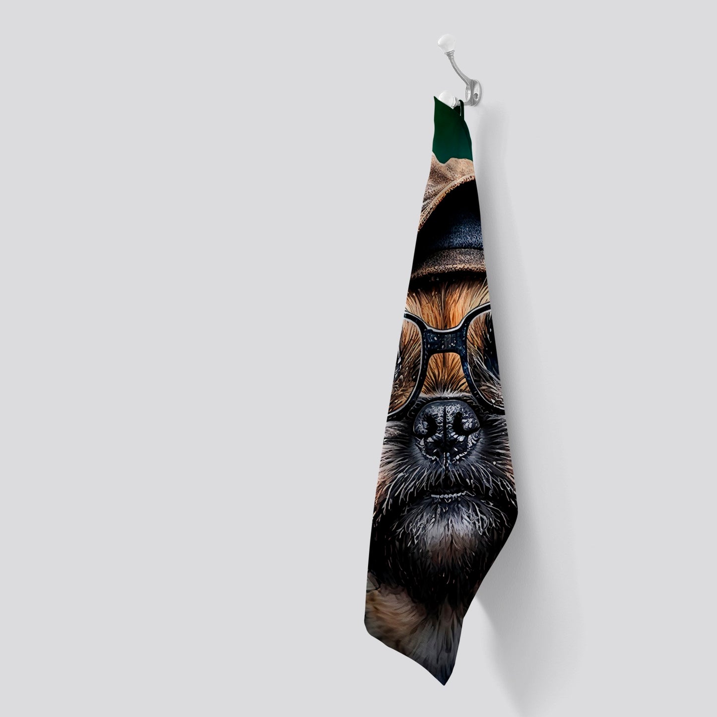 Border Terrier Dog Splashart Tea Towel