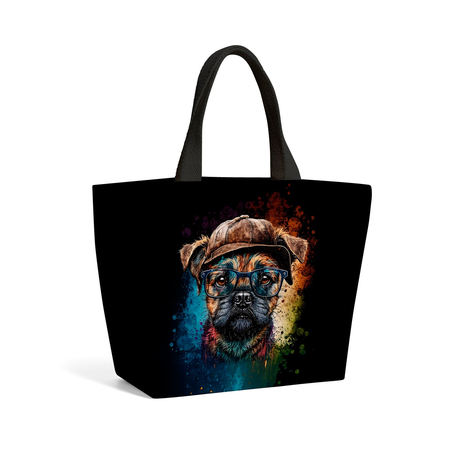 Border Terrier Dog Face Splashart Beach Shopper Tote Bag