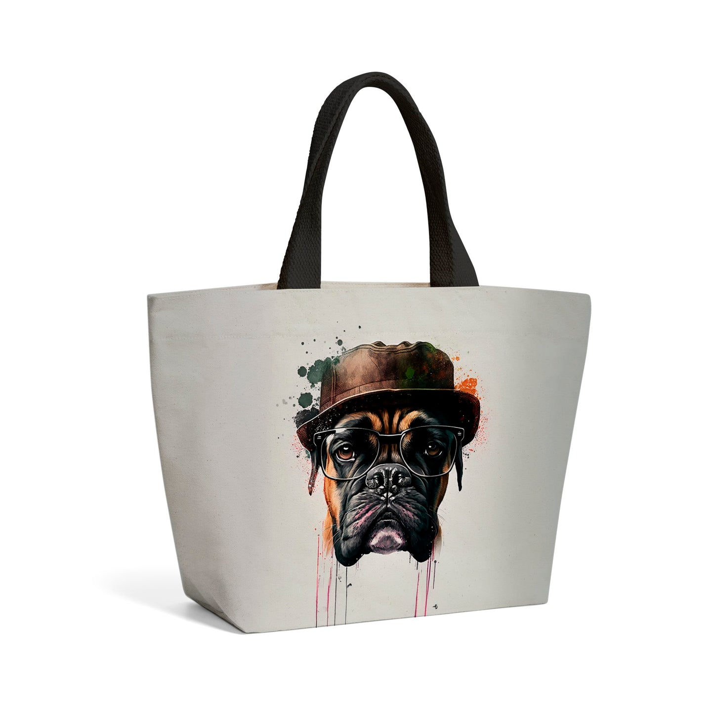 Boxer Dog Splashart Beach Shopper Tote Bag