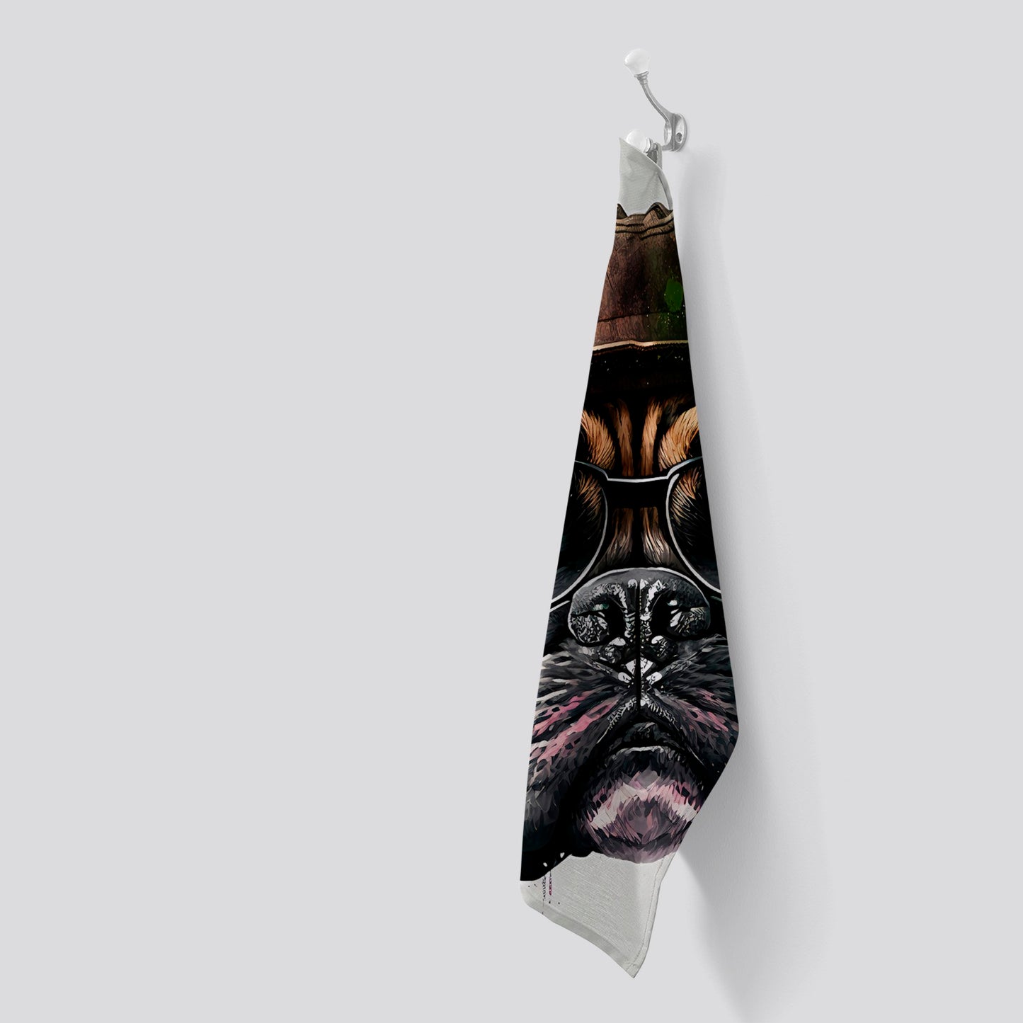 Boxer Dog With Glasses Splashart Tea Towel