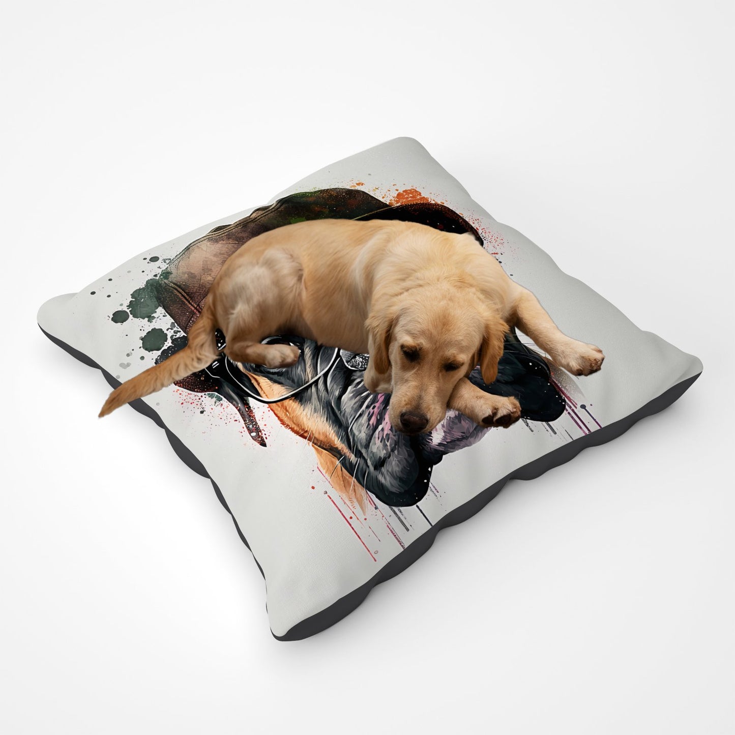 Boxer Dog With Glasses Splashart Pet Bed