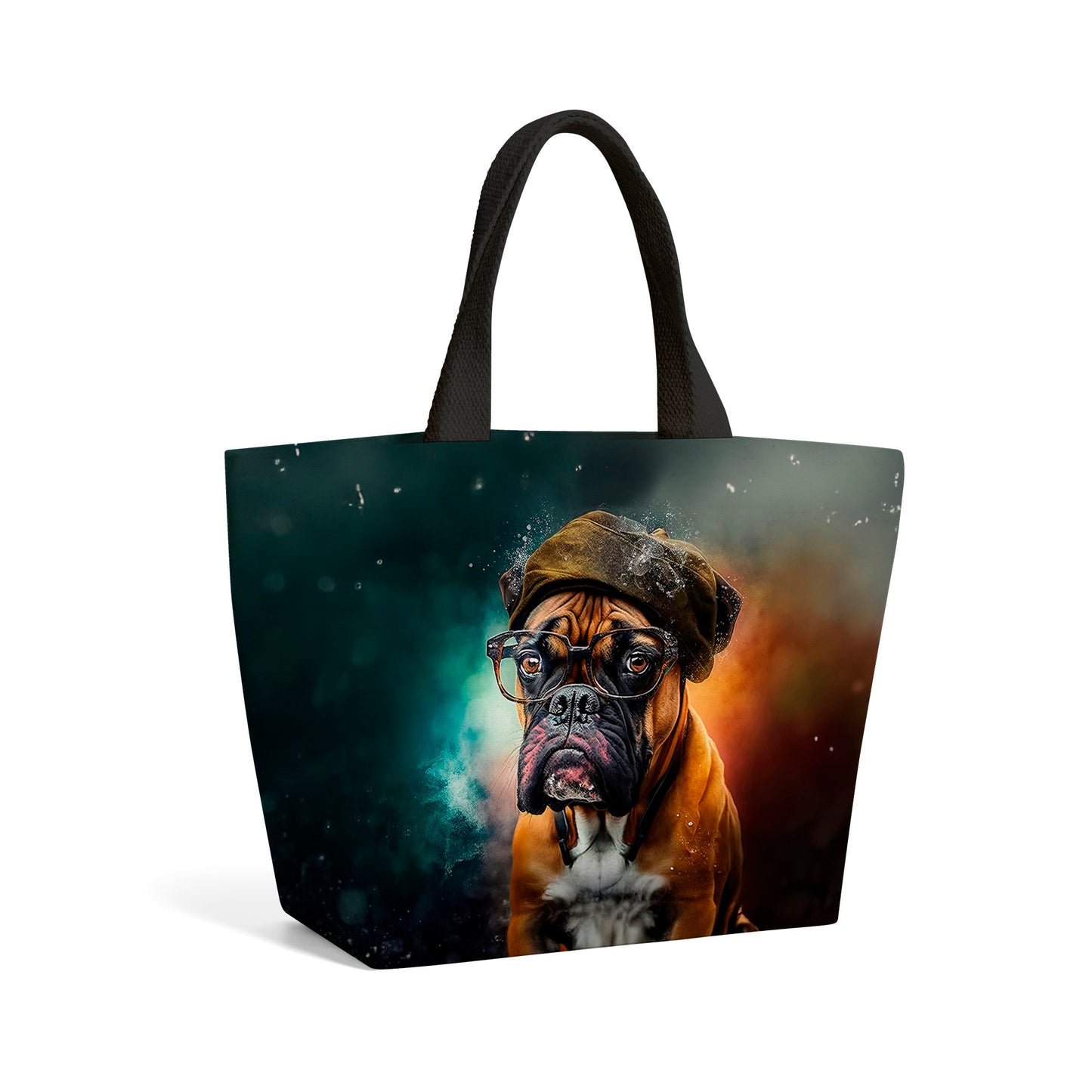 Boxer Dog Splashart Beach Shopper Tote Bag